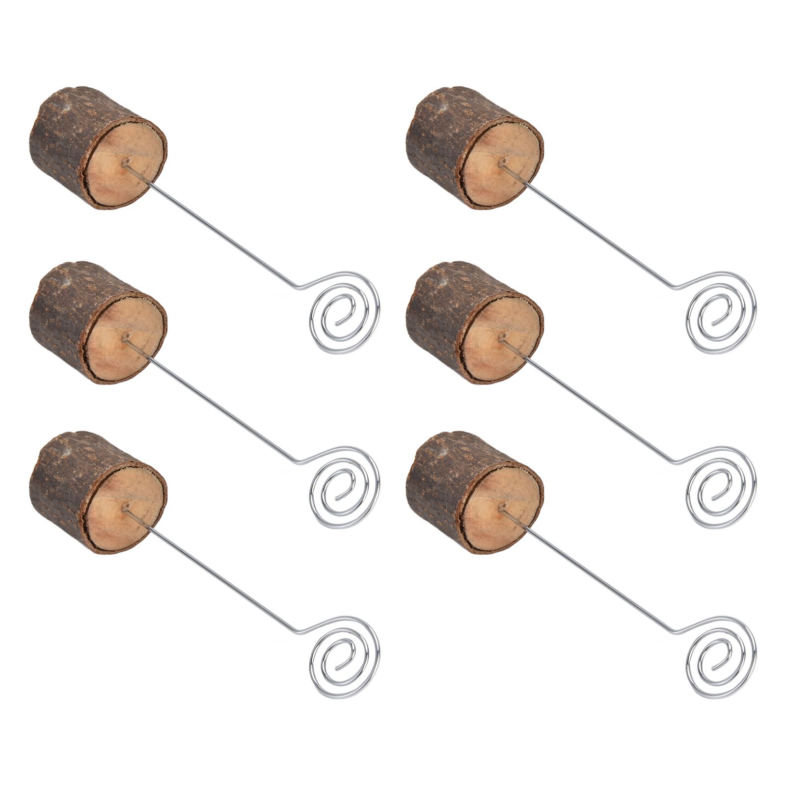 20Pcs Premium Wood Place Card Holders with Swirl Wire Name Cards Photo Holders for Wedding Birthday Festival - Image 4