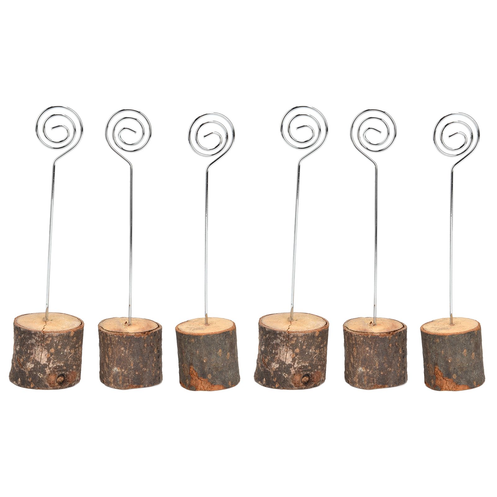 20Pcs Premium Wood Place Card Holders with Swirl Wire Name Cards Photo Holders for Wedding Birthday Festival - Image 5