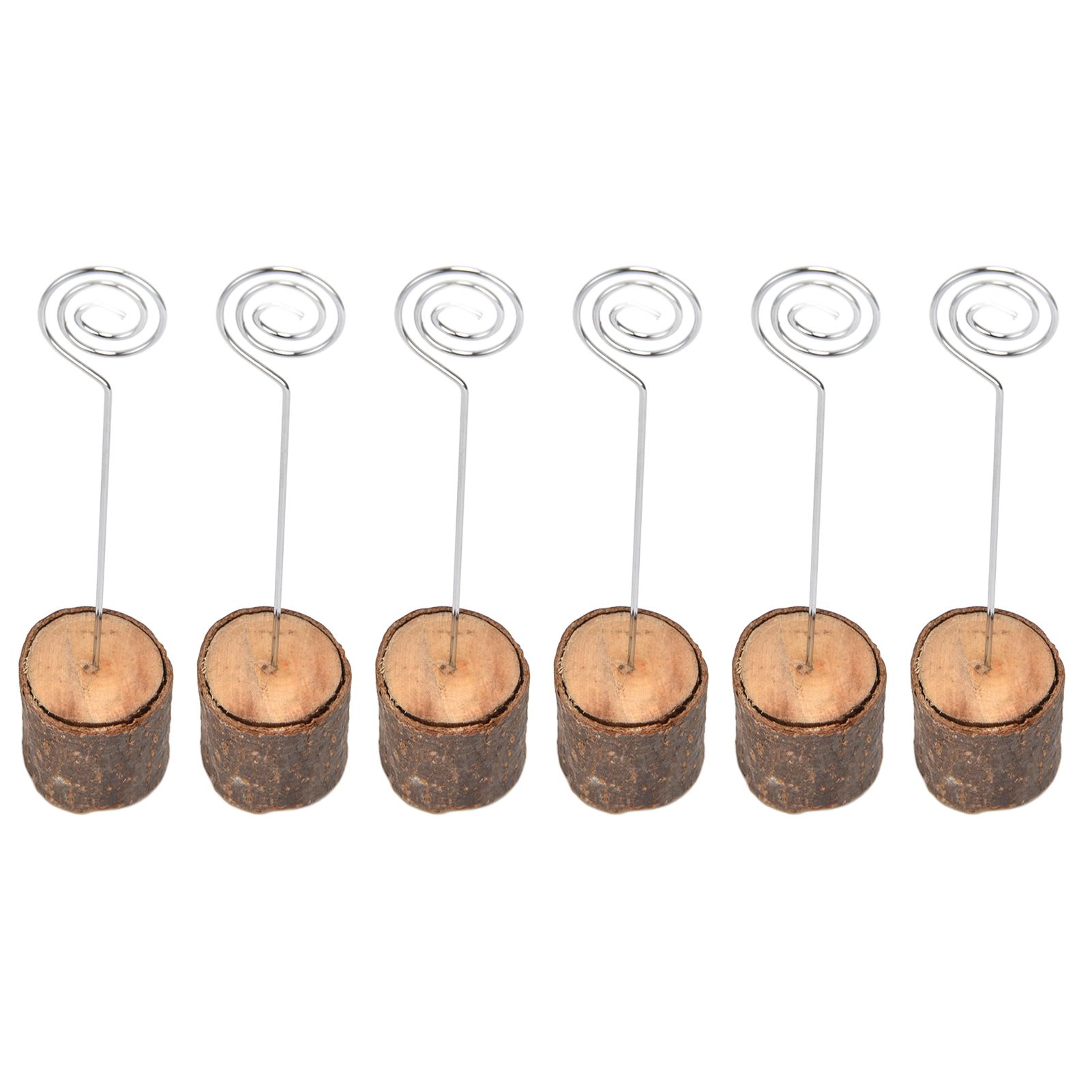 20Pcs Premium Wood Place Card Holders with Swirl Wire Name Cards Photo Holders for Wedding Birthday Festival - Image 7
