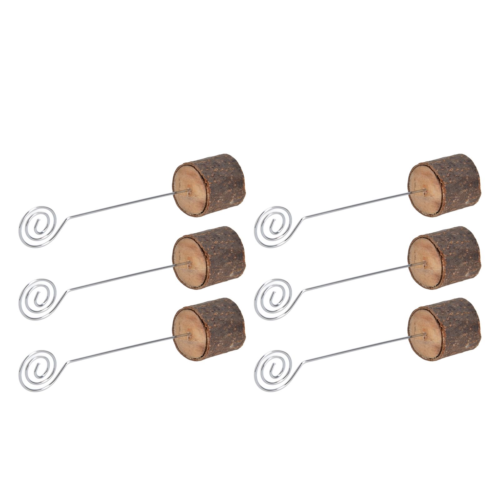 20Pcs Premium Wood Place Card Holders with Swirl Wire Name Cards Photo Holders for Wedding Birthday Festival - Image 8