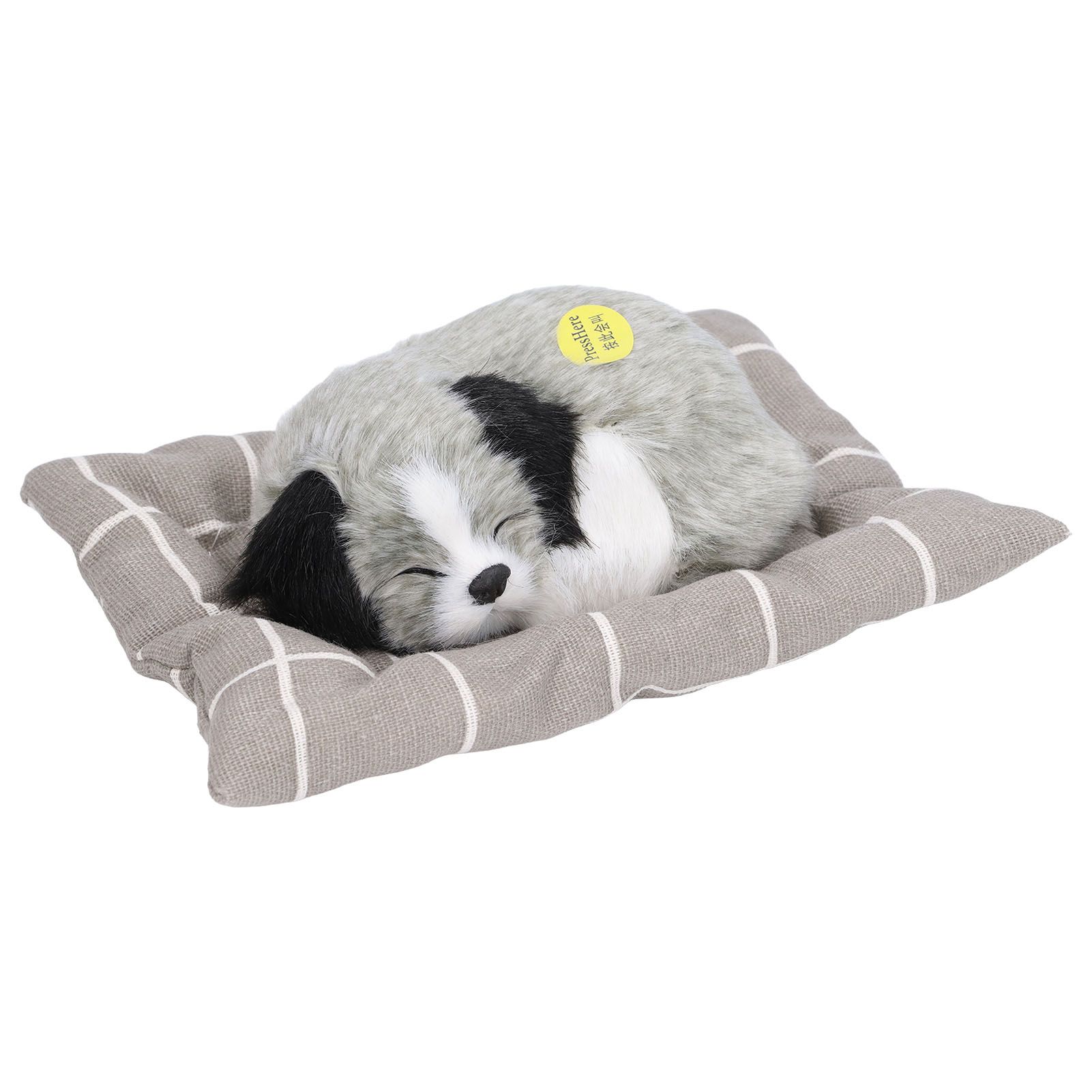 Make Sound Sleeping Dog Toy with Cloth Cushion Simulation Plush Dog Toy Small Dog Doll OrnamentsHusky - Image 1