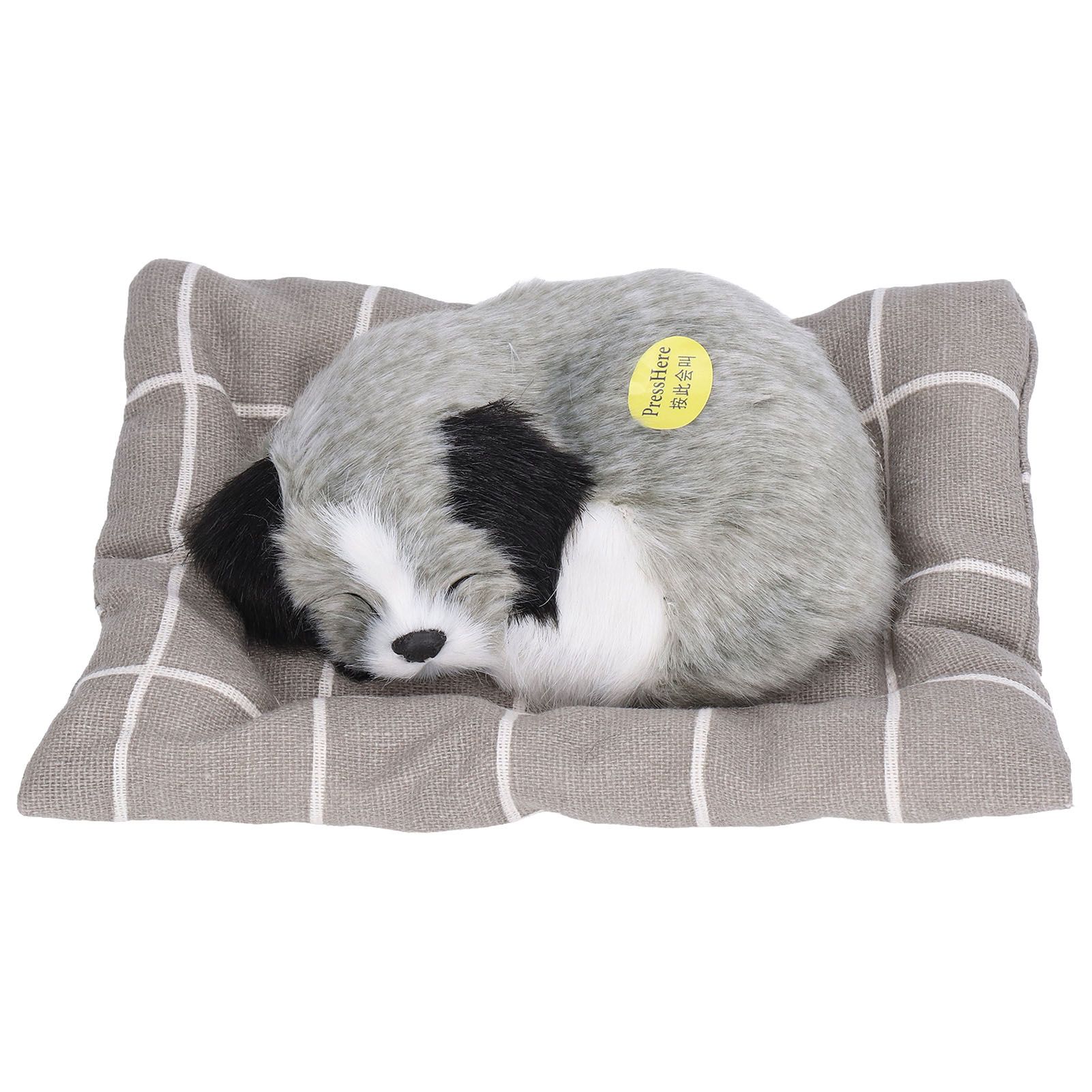 Make Sound Sleeping Dog Toy with Cloth Cushion Simulation Plush Dog Toy Small Dog Doll OrnamentsHusky - Image 2