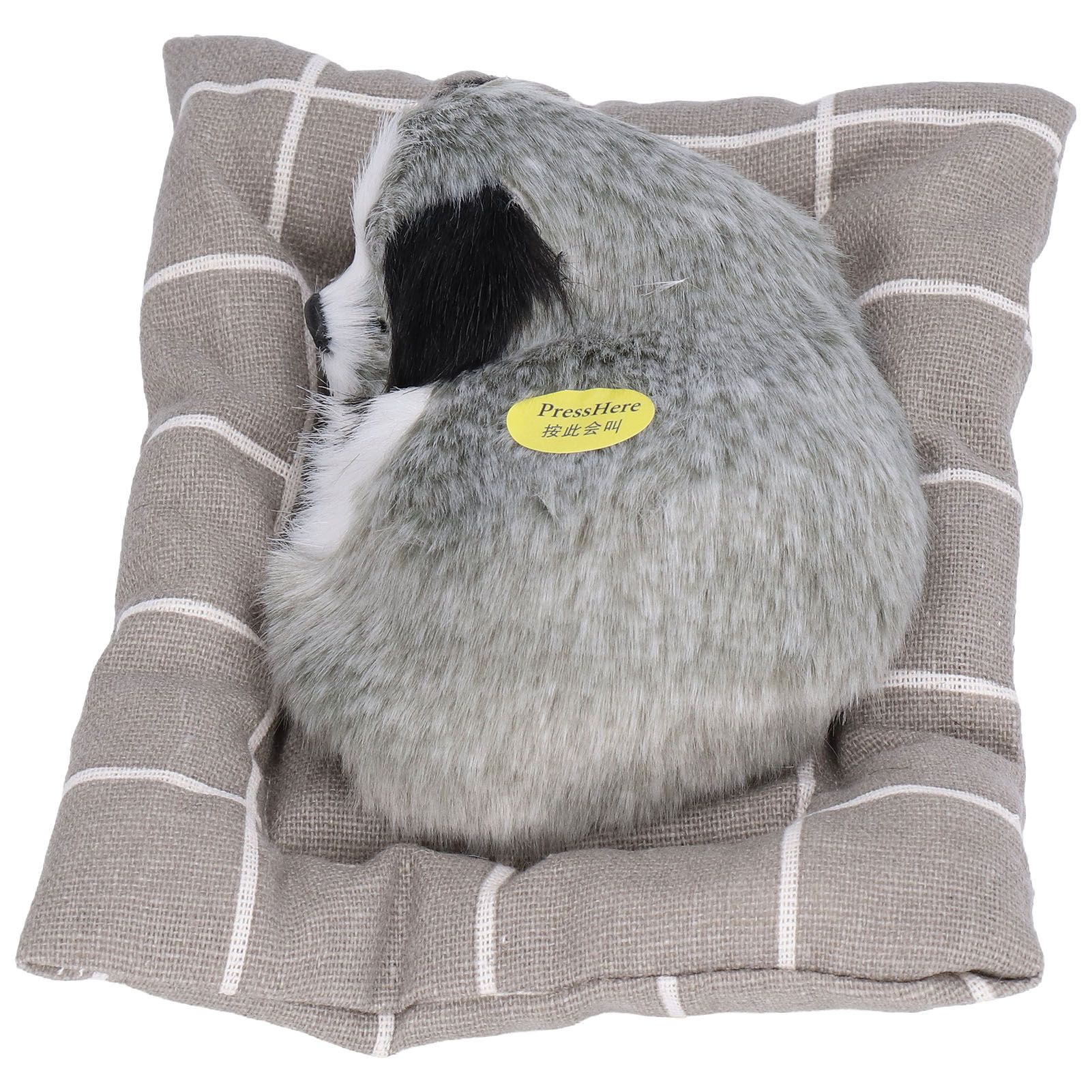 Make Sound Sleeping Dog Toy with Cloth Cushion Simulation Plush Dog Toy Small Dog Doll OrnamentsHusky - Image 4