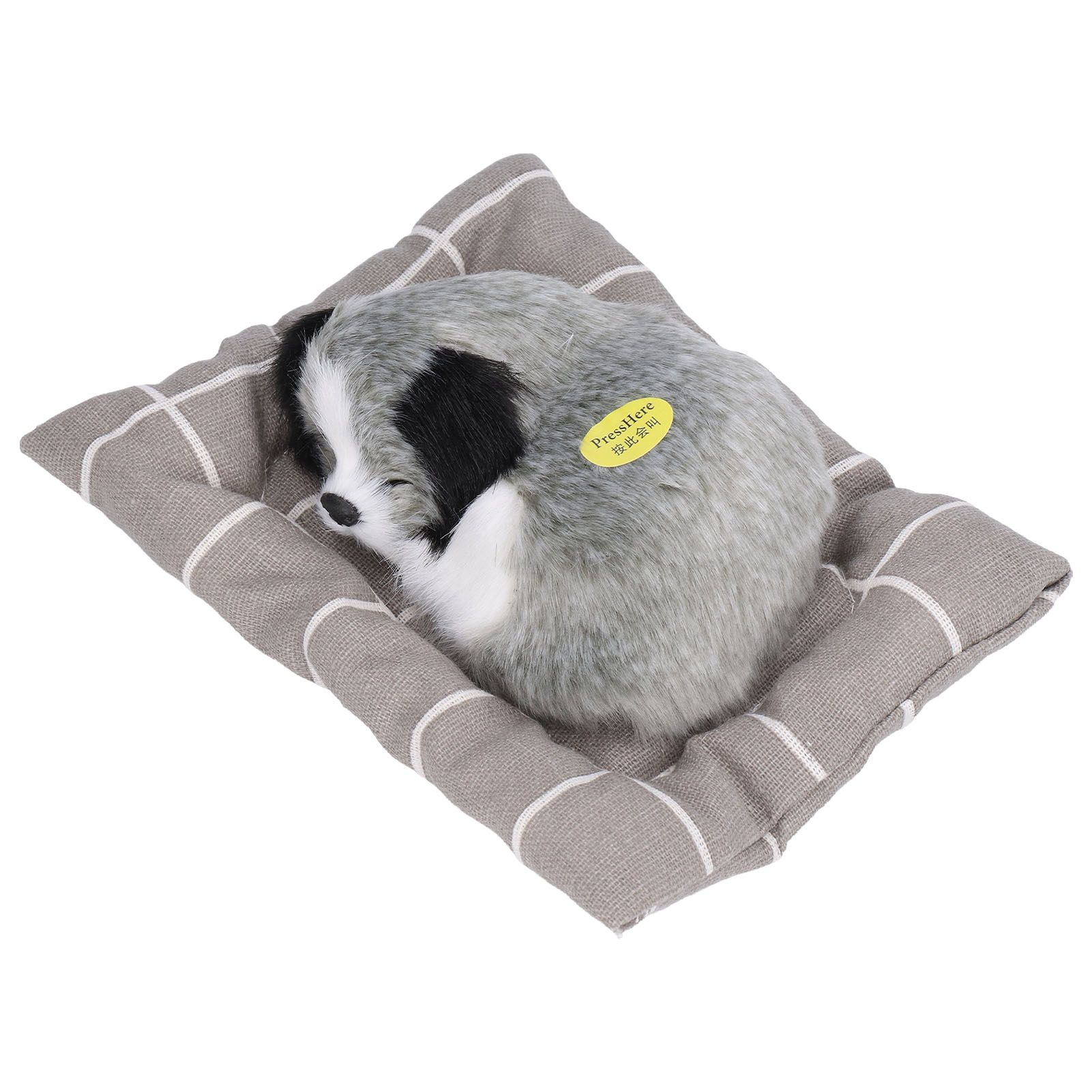 Make Sound Sleeping Dog Toy with Cloth Cushion Simulation Plush Dog Toy Small Dog Doll OrnamentsHusky - Image 7