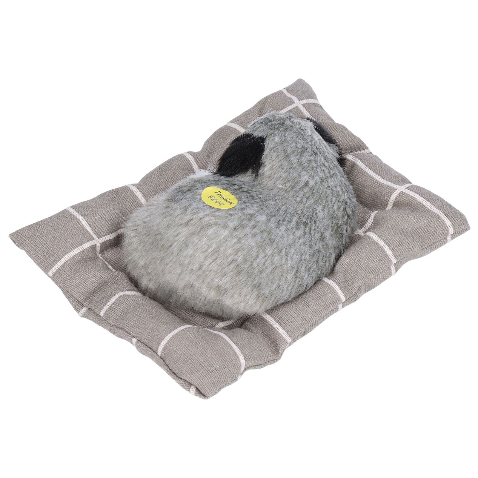 Make Sound Sleeping Dog Toy with Cloth Cushion Simulation Plush Dog Toy Small Dog Doll OrnamentsHusky - Image 8