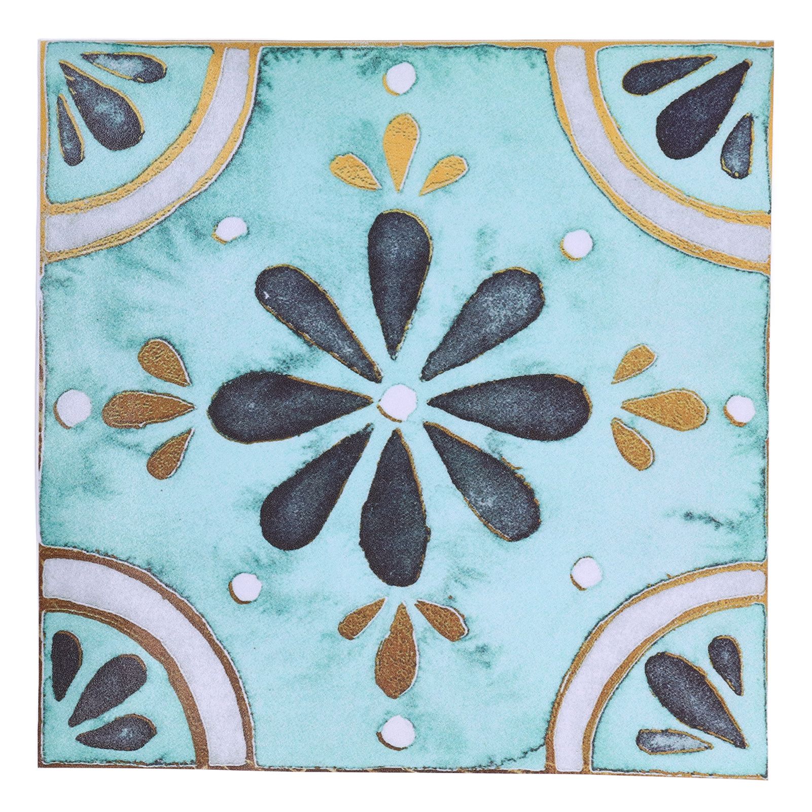 4Pcs/Set Antique Tile Stickers Retro Style Waterproof Self Adhesive Decals for Kitchen Bathroom Decor 30x30cm - Image 3