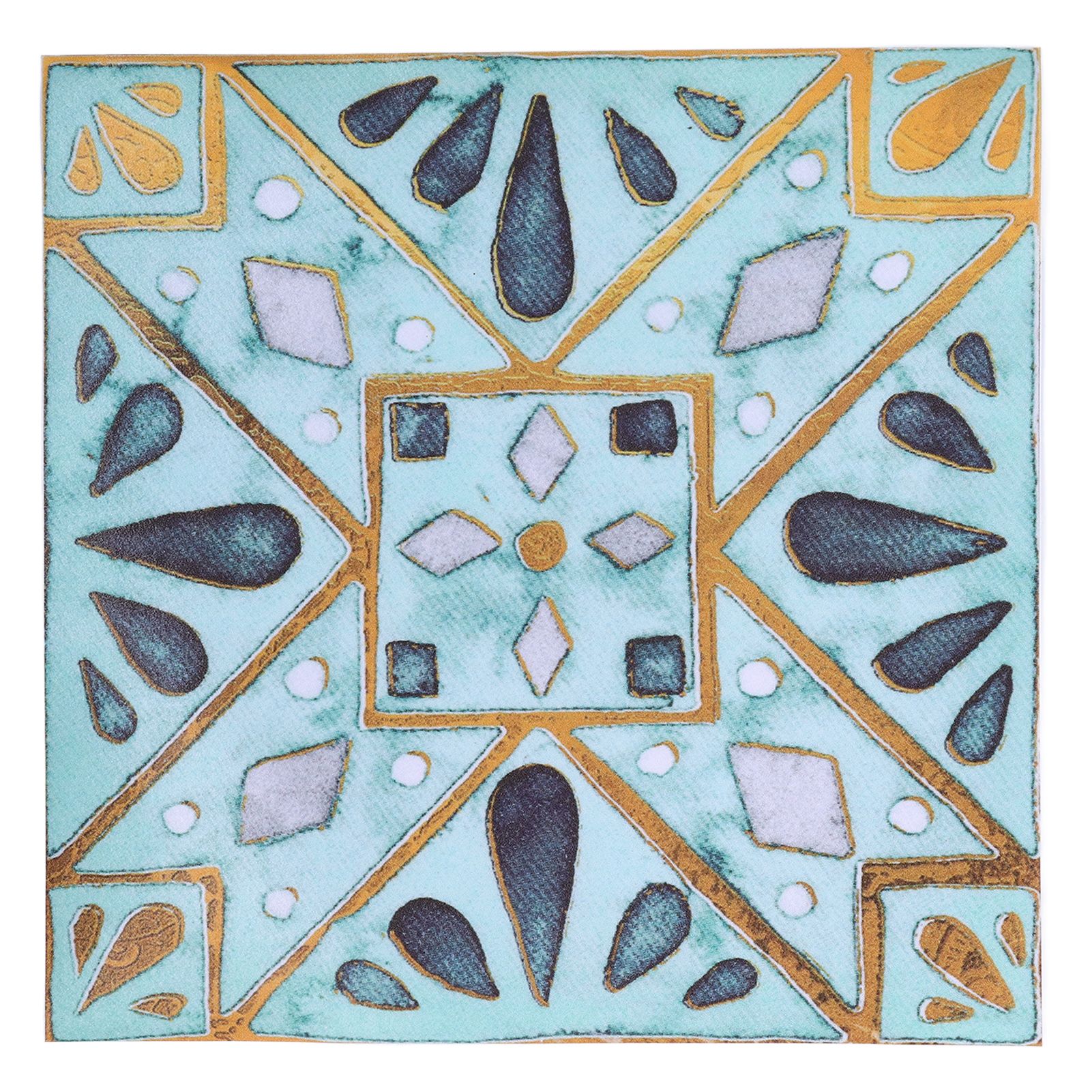 4Pcs/Set Antique Tile Stickers Retro Style Waterproof Self Adhesive Decals for Kitchen Bathroom Decor 30x30cm - Image 6