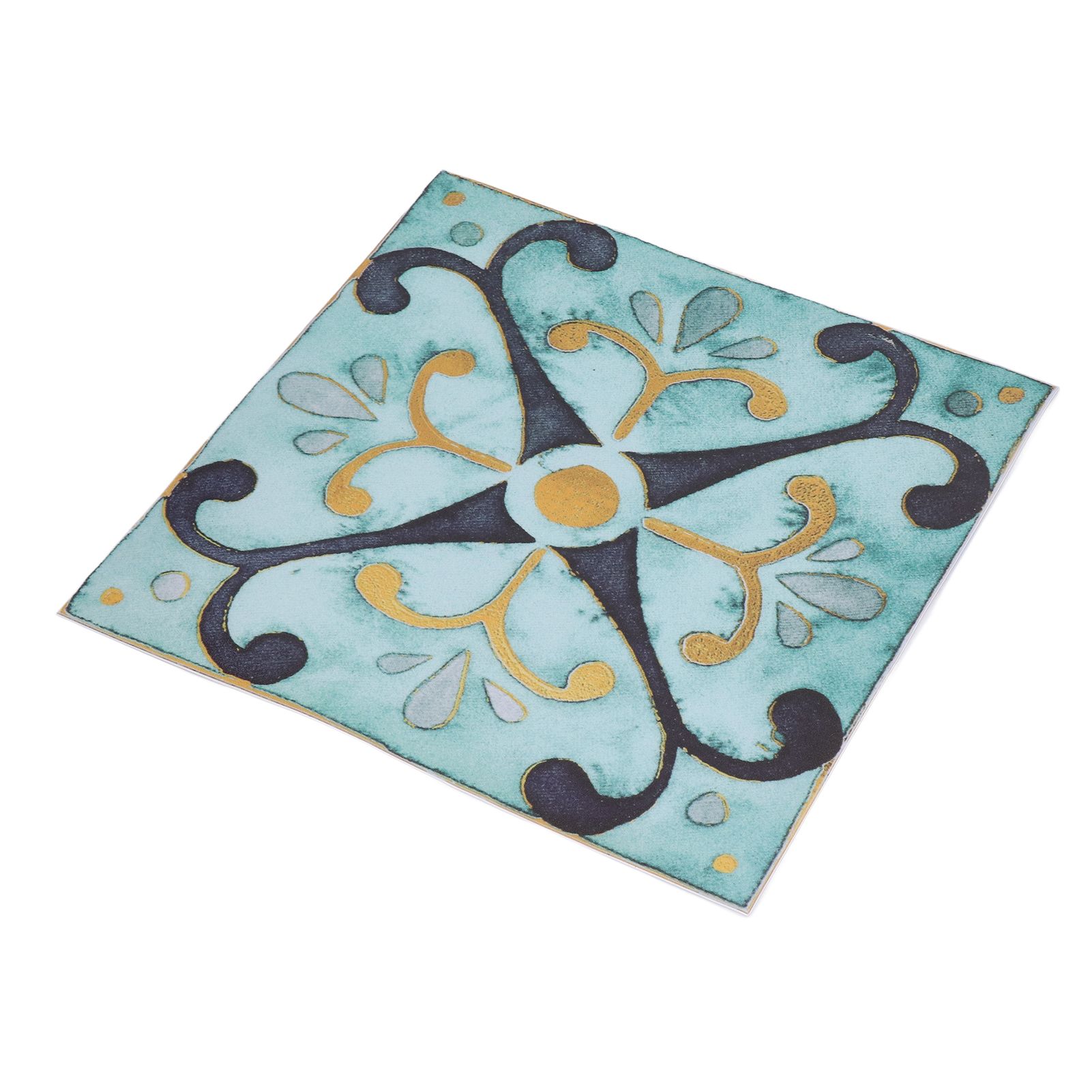 4Pcs/Set Antique Tile Stickers Retro Style Waterproof Self Adhesive Decals for Kitchen Bathroom Decor 30x30cm - Image 8
