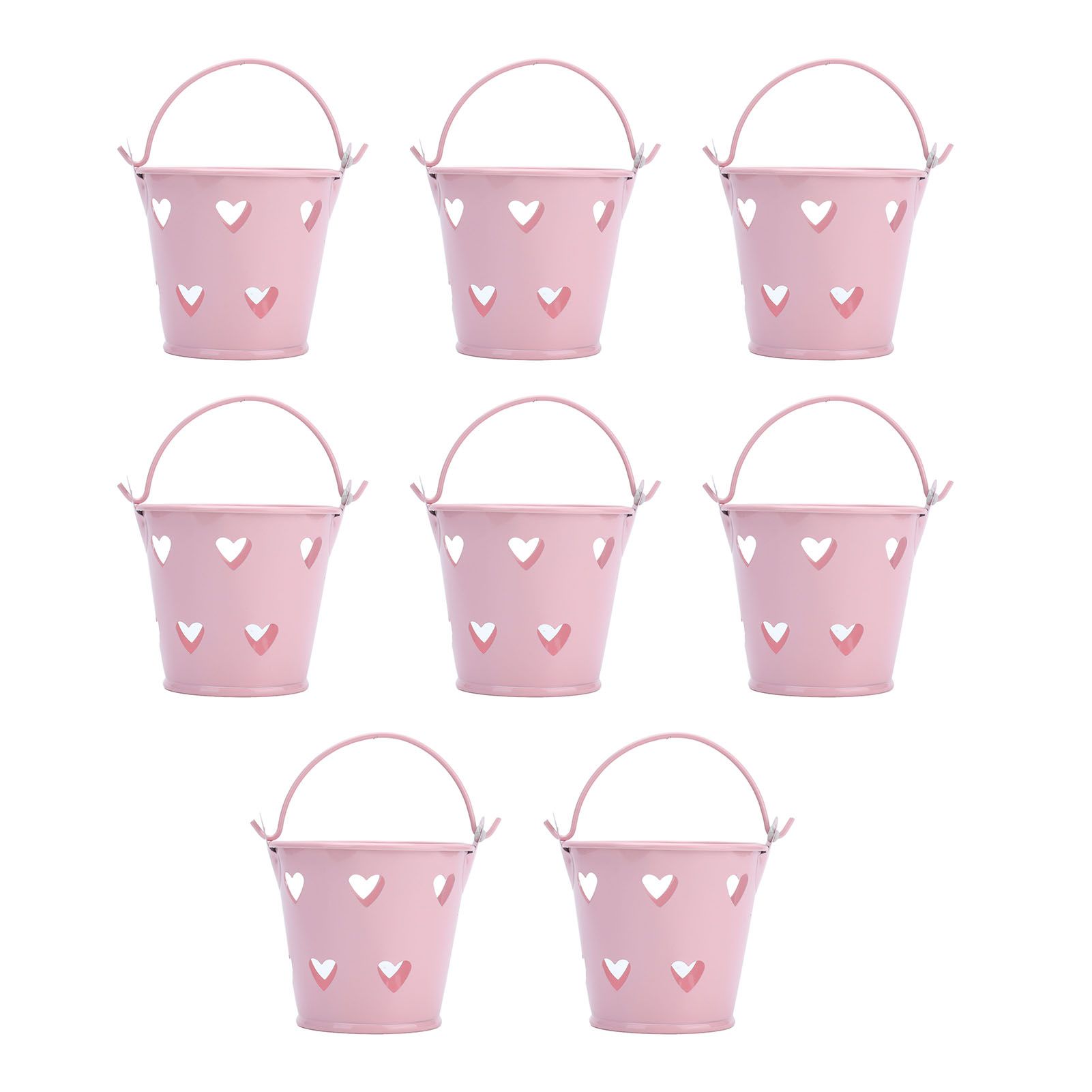 12pcs Mini Metal Bucket Hollow Heart Shaped Bucket with Handle for Candies Outdoor Flower Cosmetics - Image 2