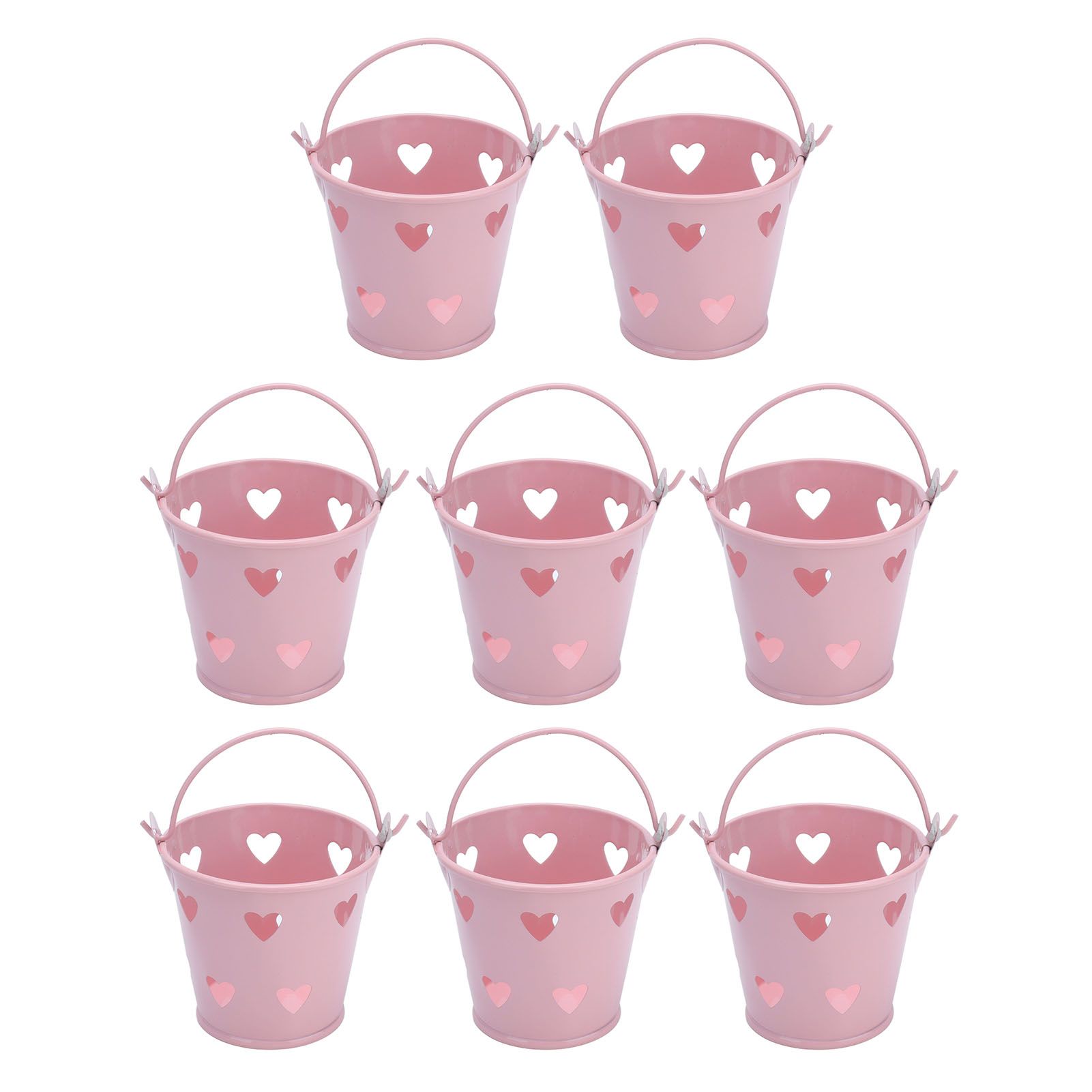 12pcs Mini Metal Bucket Hollow Heart Shaped Bucket with Handle for Candies Outdoor Flower Cosmetics - Image 4