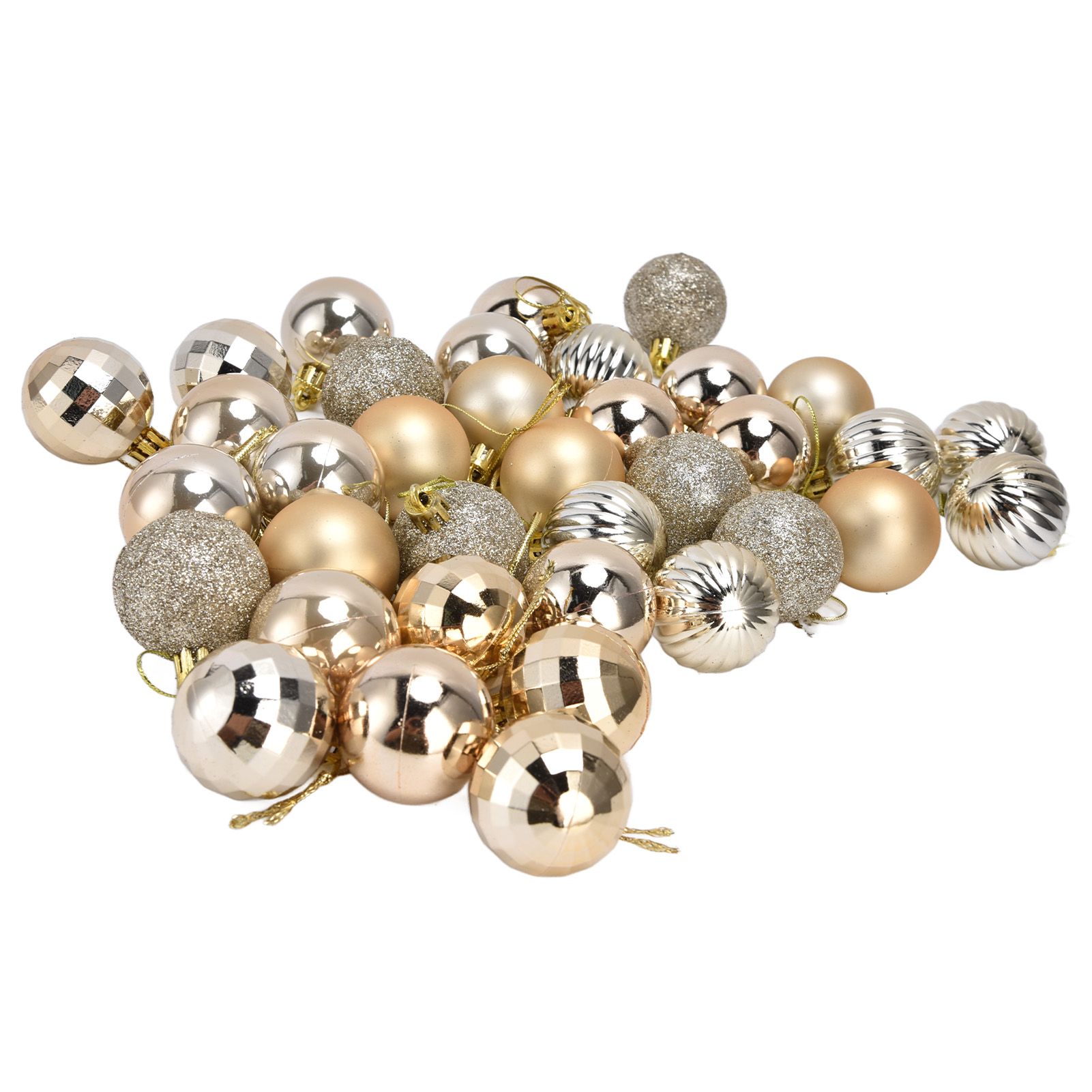 36Pcs Christmas Tree Ball Ornaments Shatterproof Hanging Decorations Xmas Pendant for Festival Holiday PartyGold - Image 3
