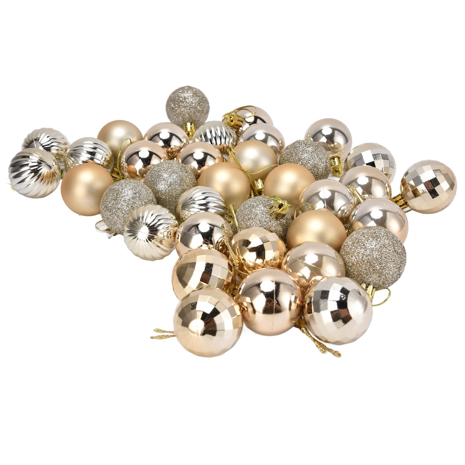 36Pcs Christmas Tree Ball Ornaments Shatterproof Hanging Decorations Xmas Pendant for Festival Holiday PartyGold - Image 4