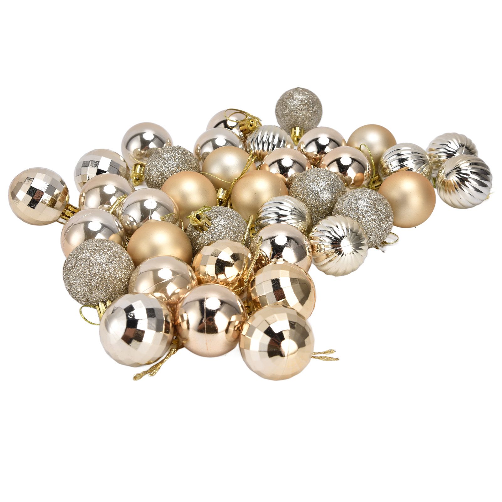 36Pcs Christmas Tree Ball Ornaments Shatterproof Hanging Decorations Xmas Pendant for Festival Holiday PartyGold - Image 5