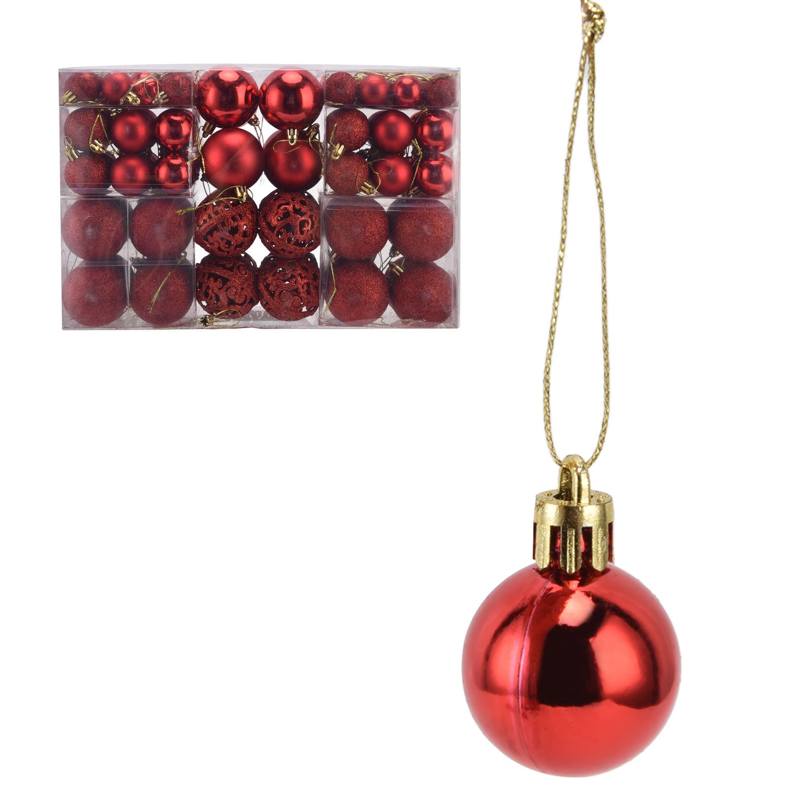 100pcs Christmas Ball Ornaments Shatterproof Hanging Balls for Christmas Tree Party DecorationRed - Image 5