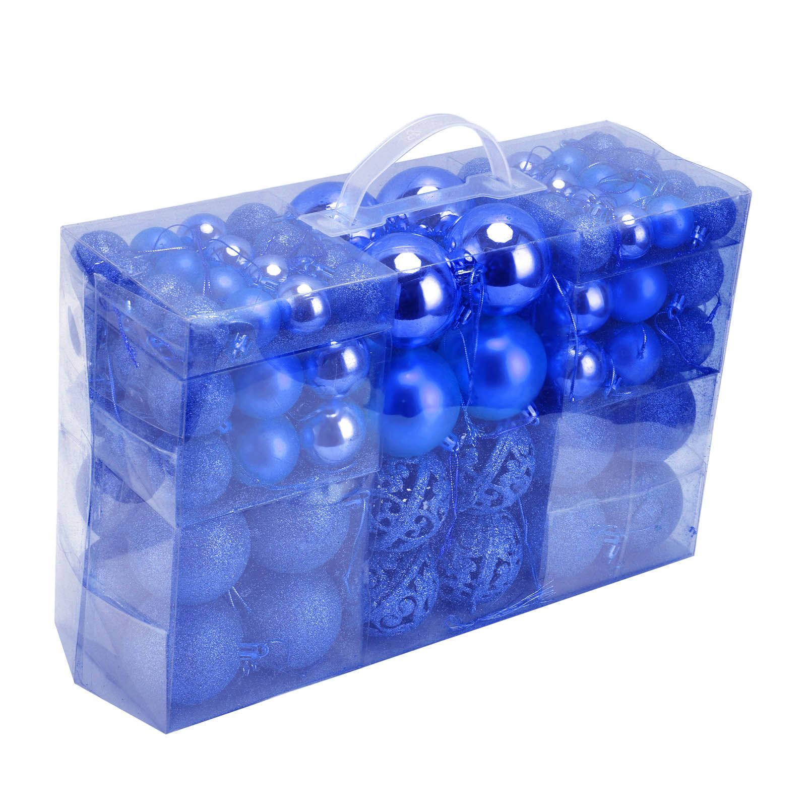 100pcs Christmas Ball Ornaments Shatterproof Hanging Balls for Christmas Tree Party DecorationBlue - Image 2