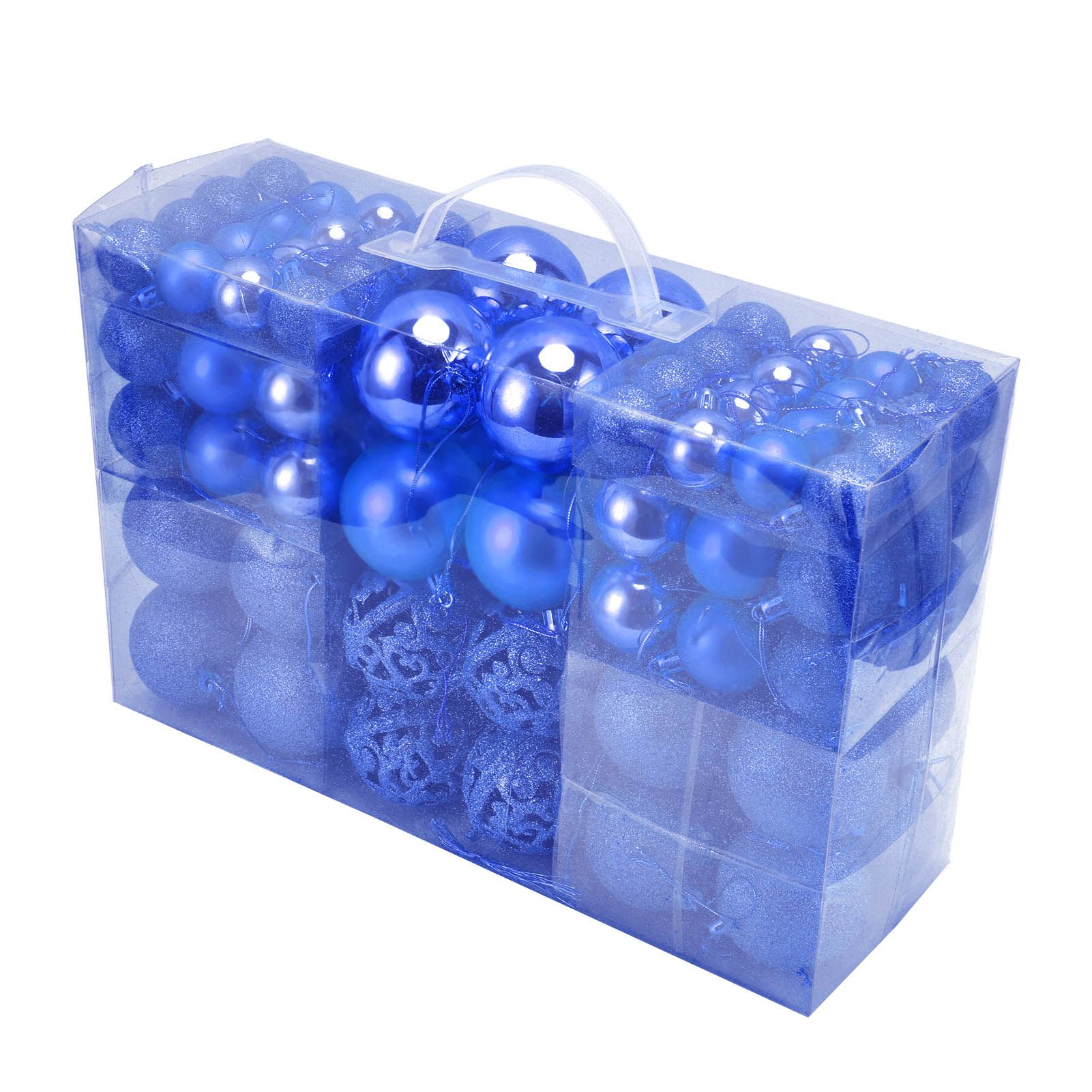 100pcs Christmas Ball Ornaments Shatterproof Hanging Balls for Christmas Tree Party DecorationBlue - Image 3