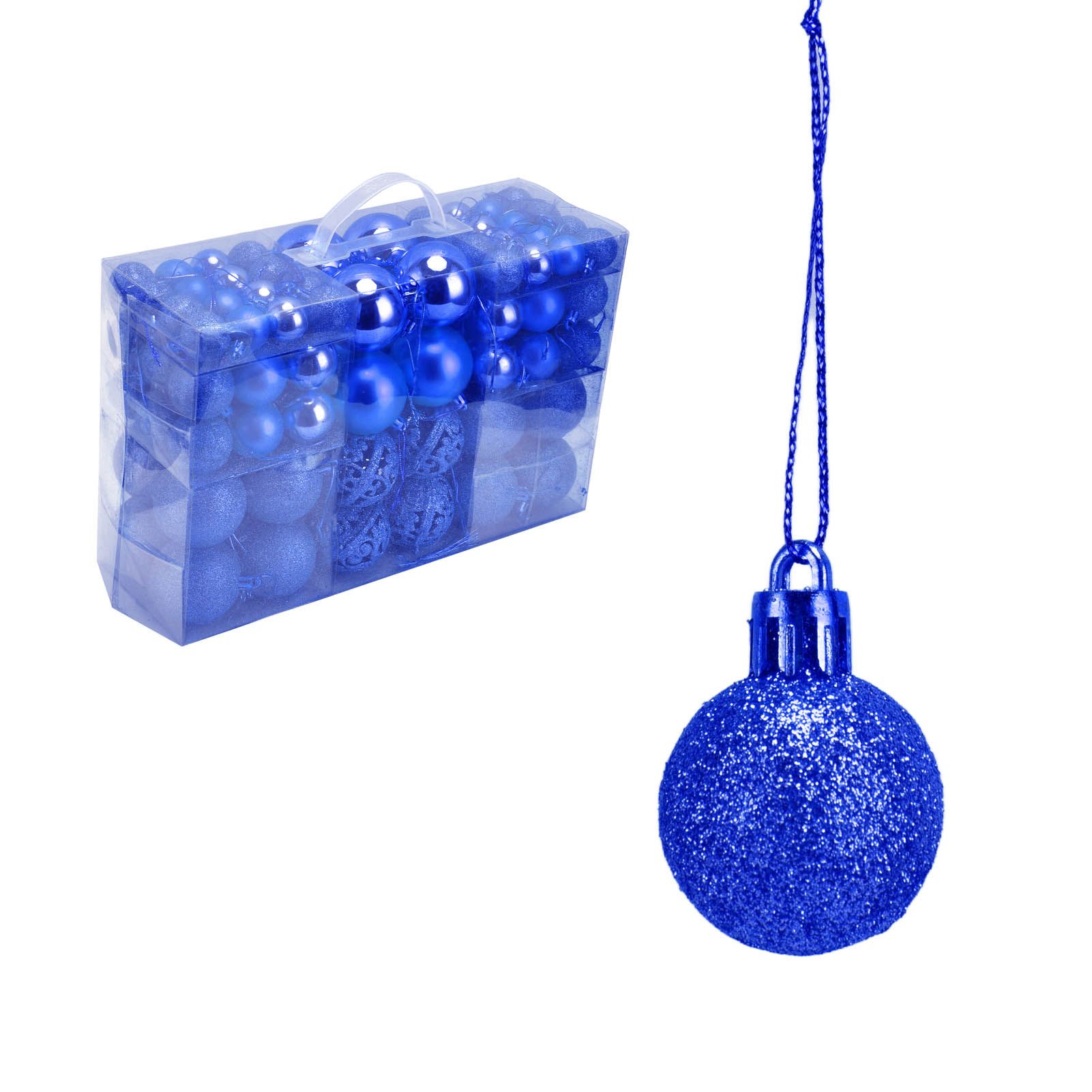 100pcs Christmas Ball Ornaments Shatterproof Hanging Balls for Christmas Tree Party DecorationBlue - Image 4