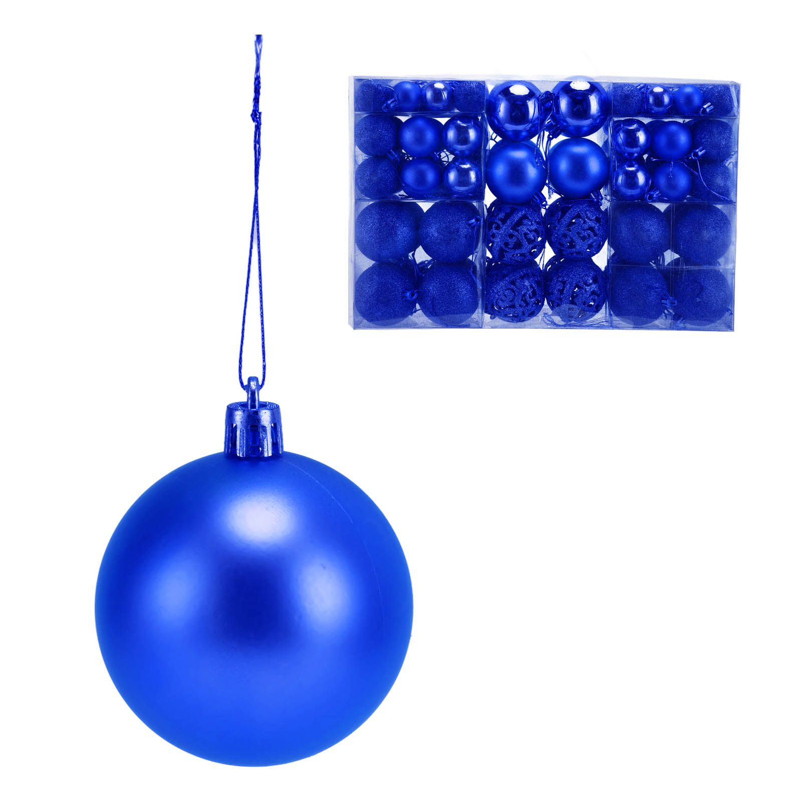 100pcs Christmas Ball Ornaments Shatterproof Hanging Balls for Christmas Tree Party DecorationBlue - Image 5
