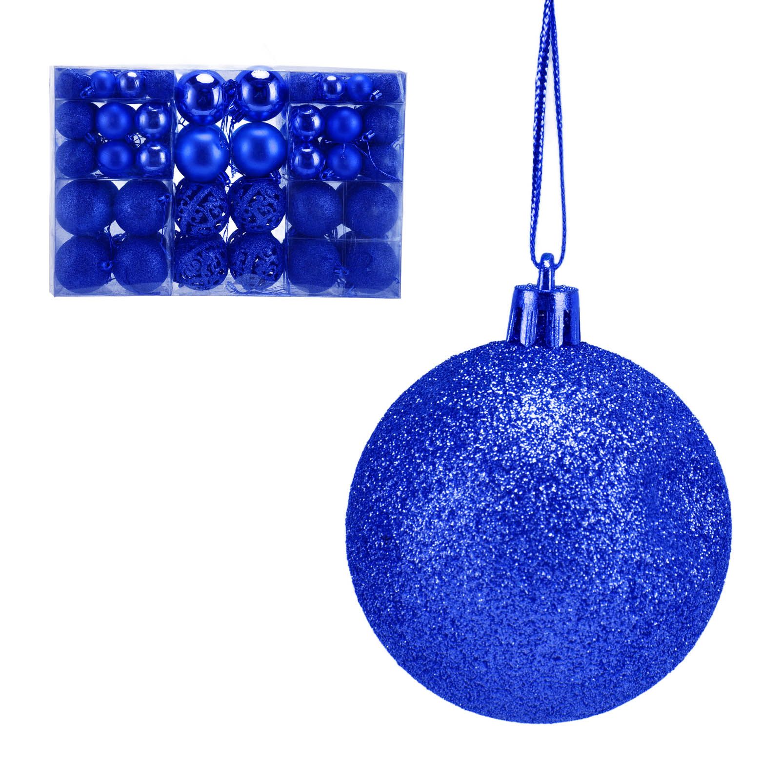 100pcs Christmas Ball Ornaments Shatterproof Hanging Balls for Christmas Tree Party DecorationBlue - Image 7