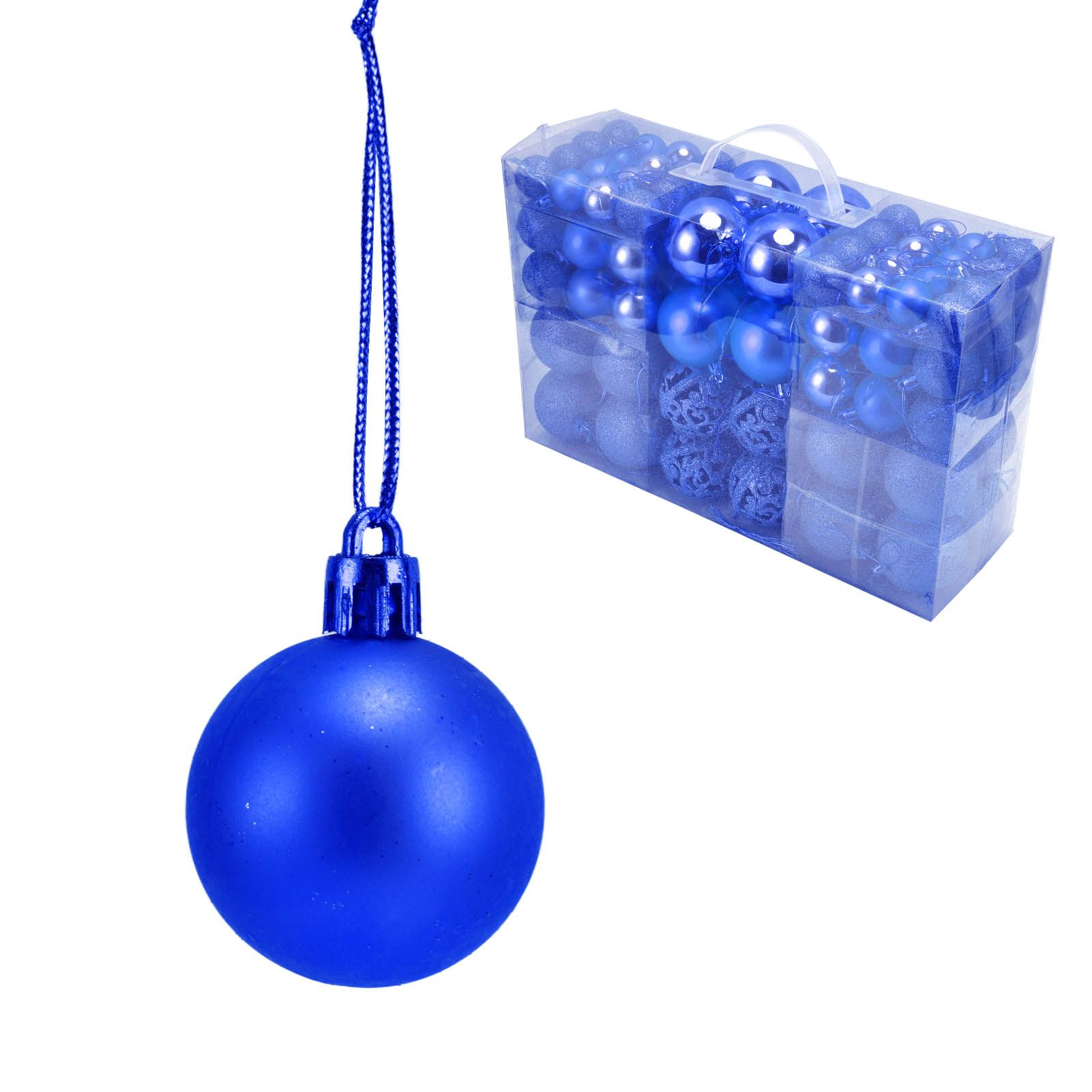 100pcs Christmas Ball Ornaments Shatterproof Hanging Balls for Christmas Tree Party DecorationBlue - Image 8