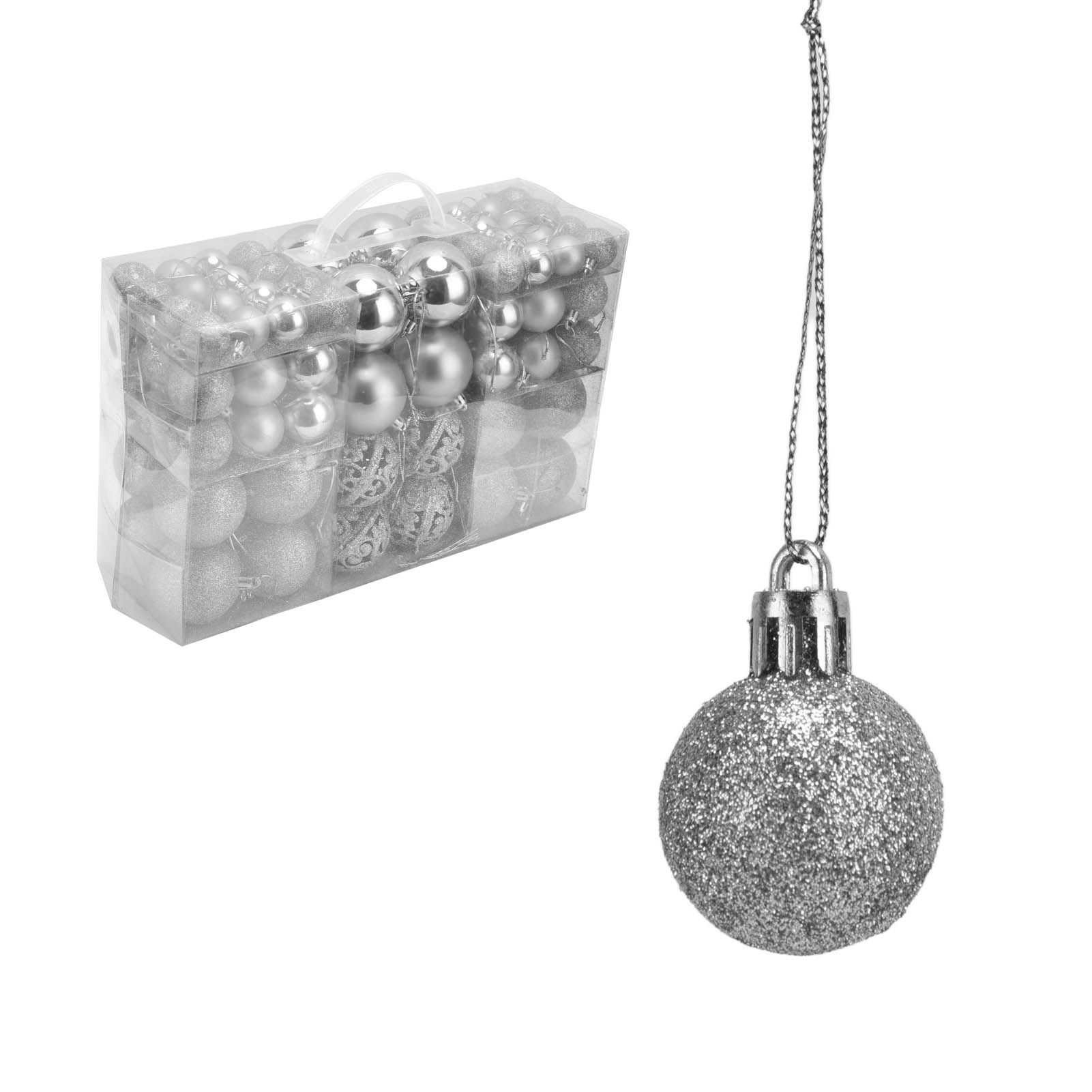 100pcs Christmas Ball Ornaments Shatterproof Hanging Balls for Christmas Tree Party DecorationSilver - Image 4