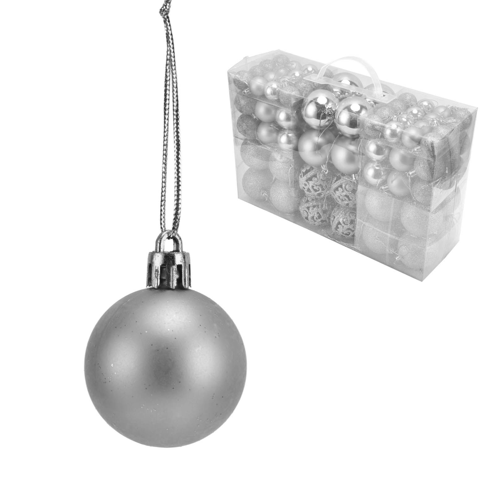 100pcs Christmas Ball Ornaments Shatterproof Hanging Balls for Christmas Tree Party DecorationSilver - Image 8