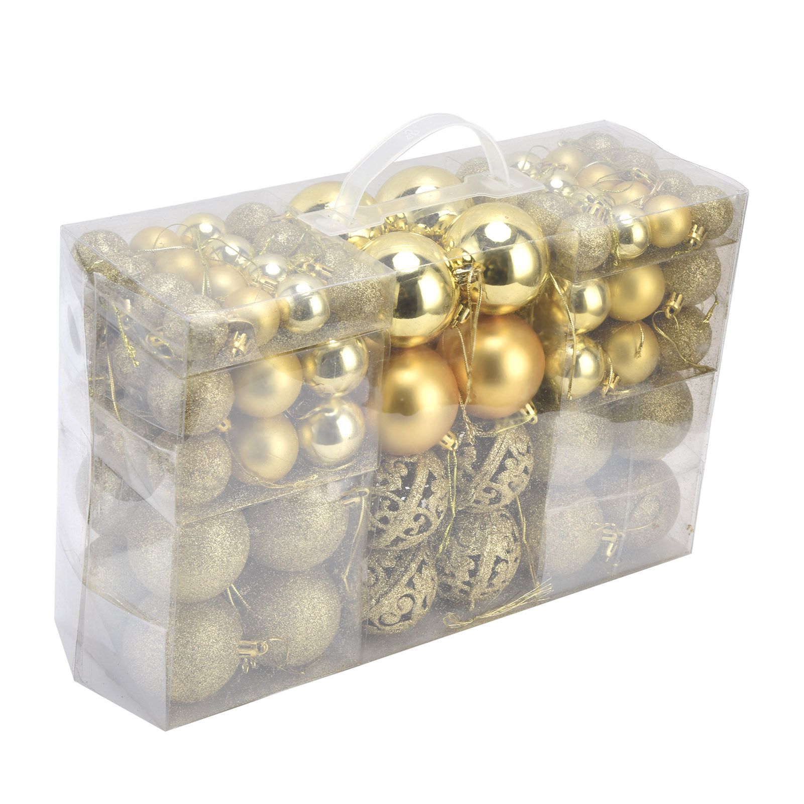 100pcs Christmas Ball Ornaments Shatterproof Hanging Balls for Christmas Tree Party DecorationGold - Image 2