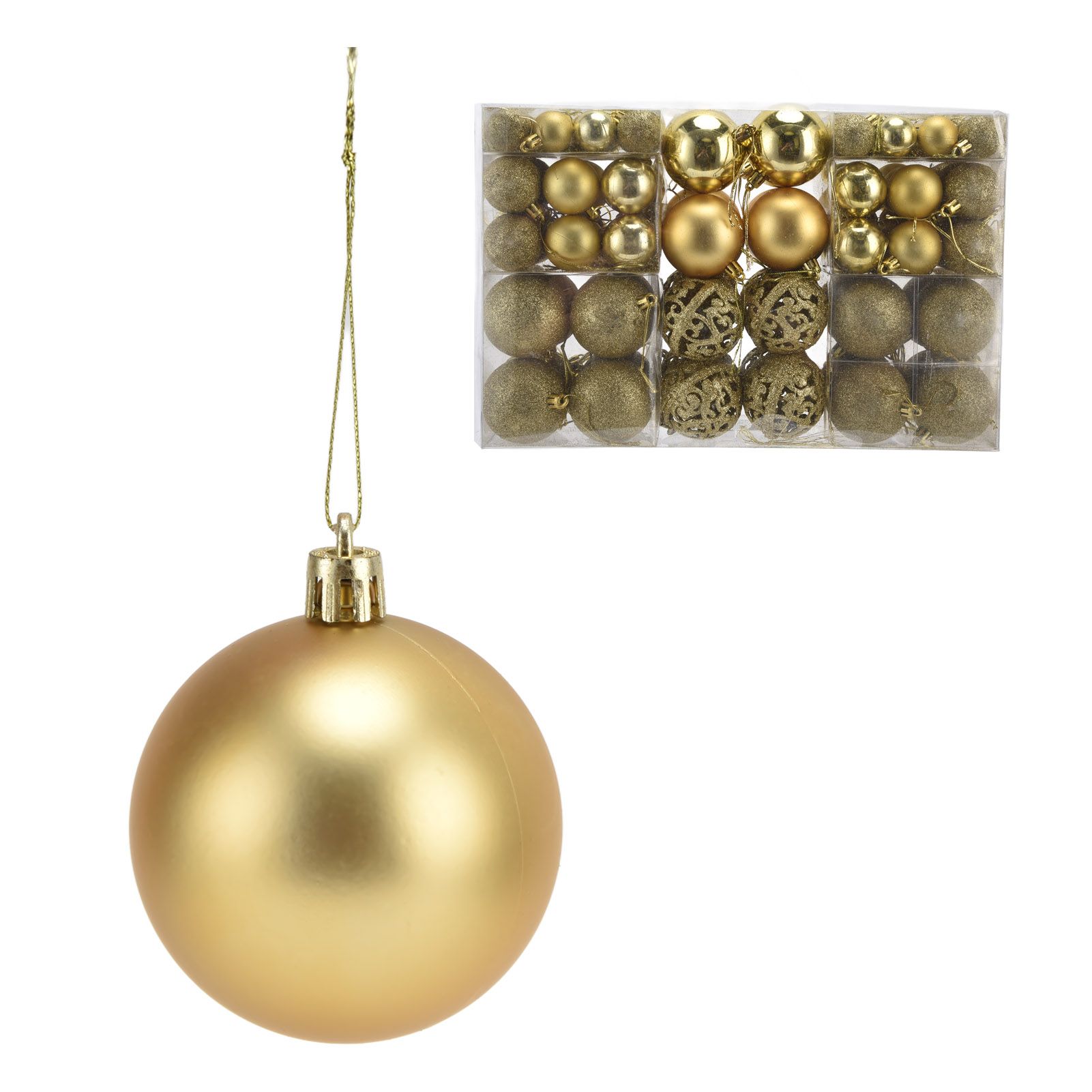 100pcs Christmas Ball Ornaments Shatterproof Hanging Balls for Christmas Tree Party DecorationGold - Image 5