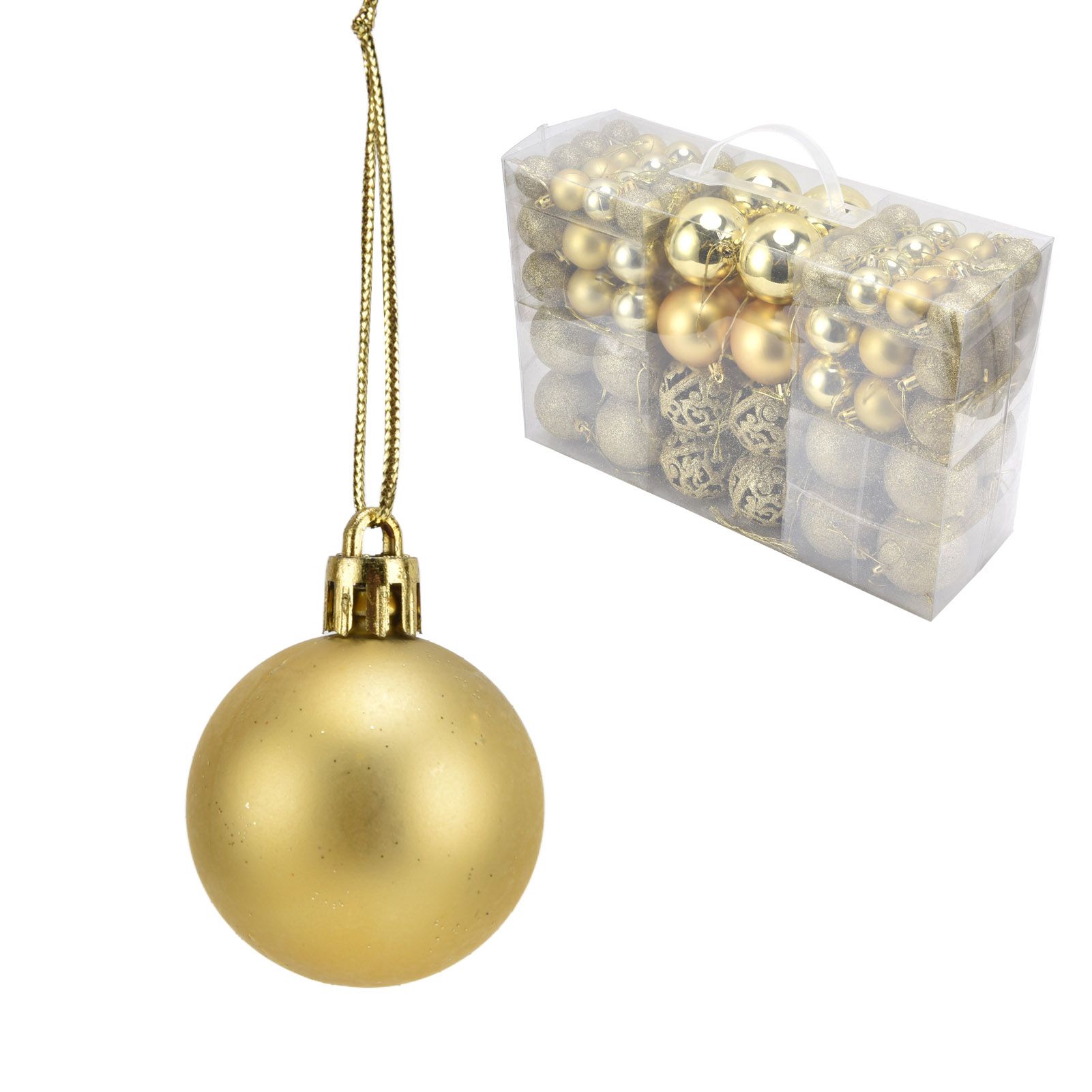 100pcs Christmas Ball Ornaments Shatterproof Hanging Balls for Christmas Tree Party DecorationGold - Image 6