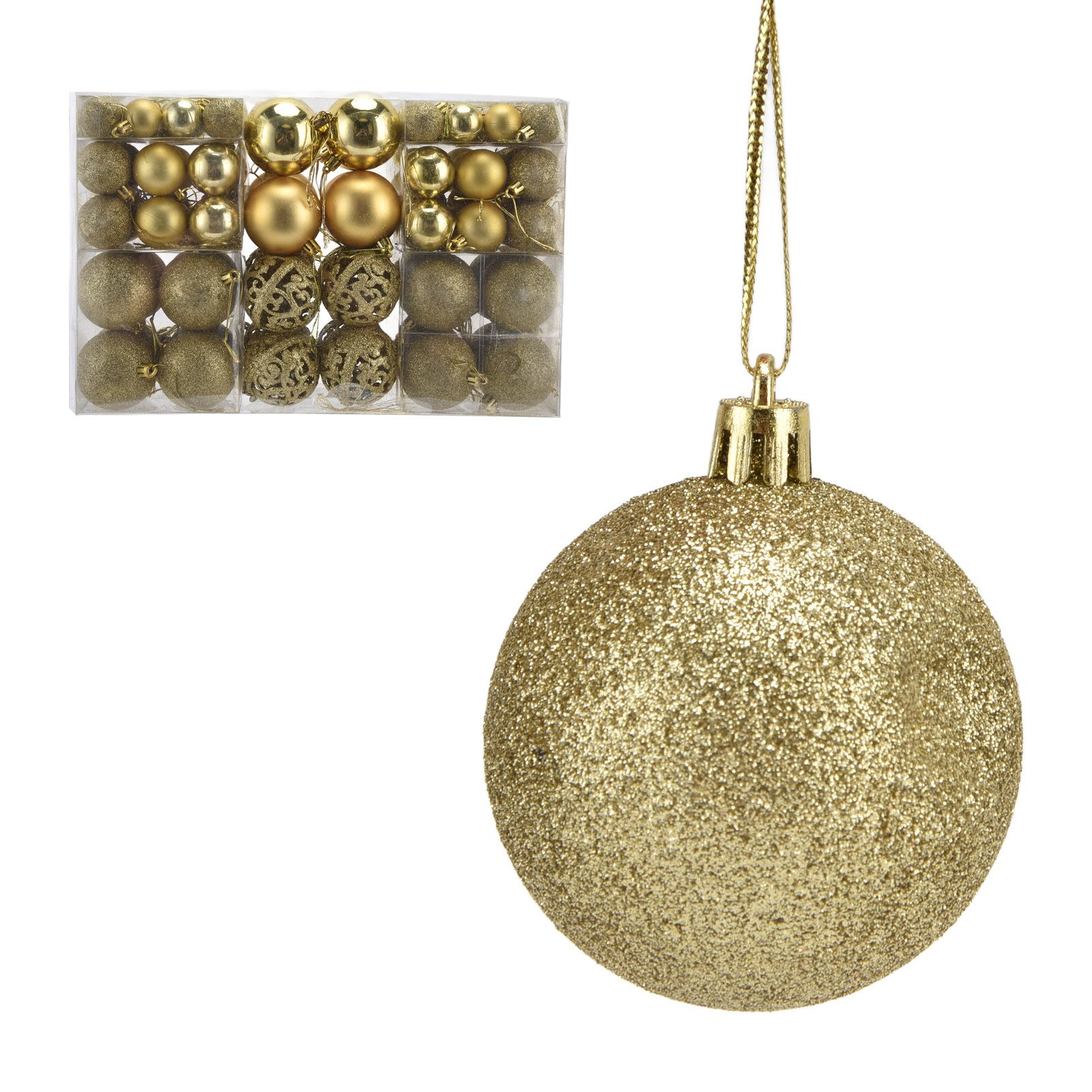100pcs Christmas Ball Ornaments Shatterproof Hanging Balls for Christmas Tree Party DecorationGold - Image 7