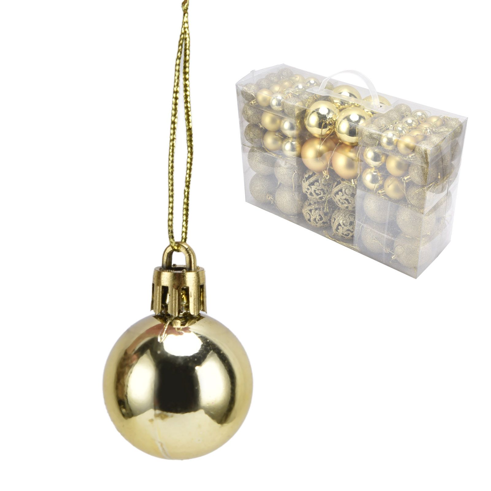 100pcs Christmas Ball Ornaments Shatterproof Hanging Balls for Christmas Tree Party DecorationGold - Image 8
