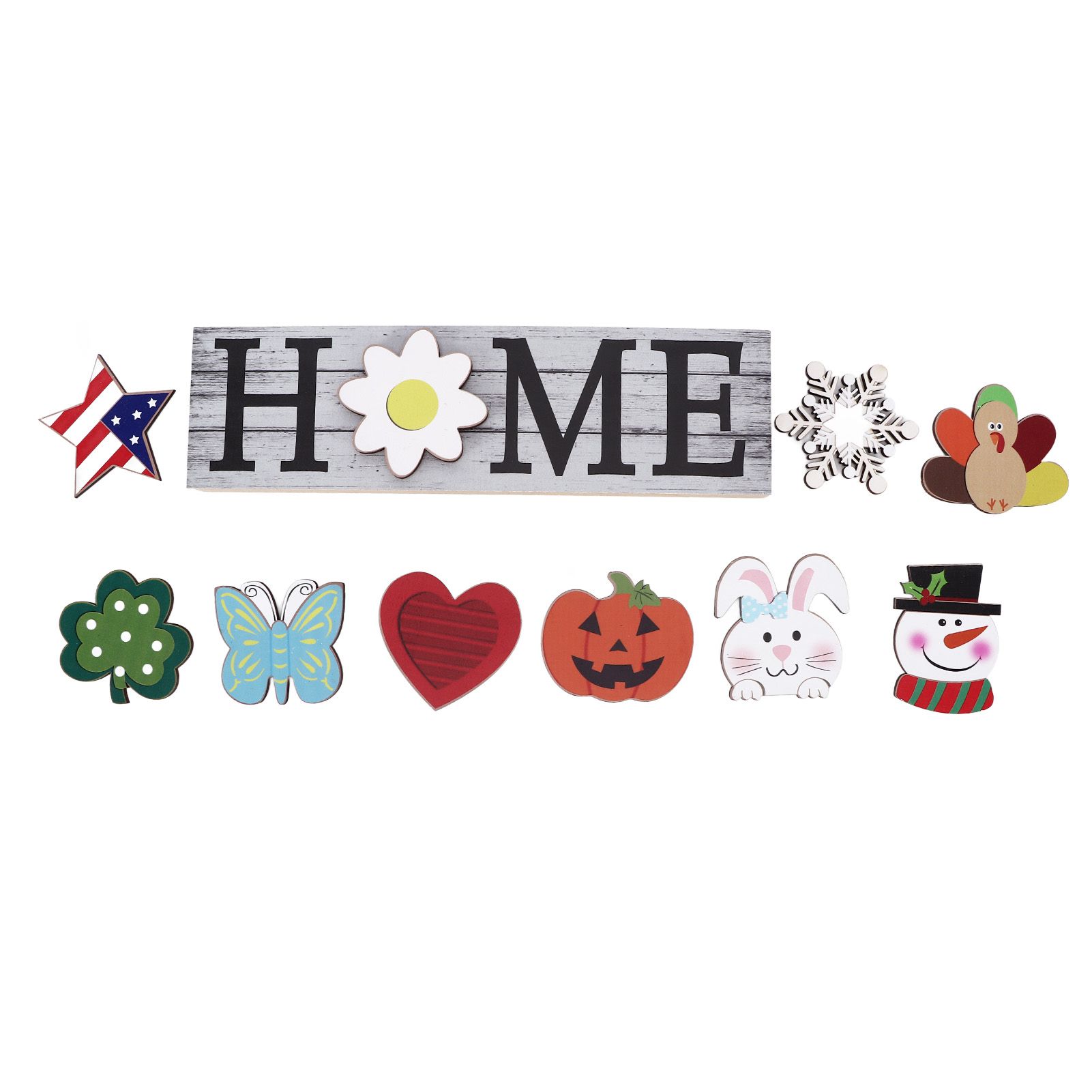 Wooden Home Sign Country Farmhouse Decoration for Home Kitchen Dining Room Fireplace - Image 1