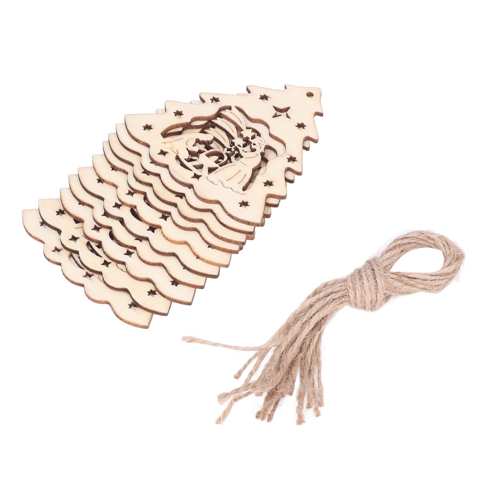 Wooden Hanging Ornaments Hollow DIY Christmas Tree Decorative Pendants Home Decoration AccessoriesJM00204 - Image 3