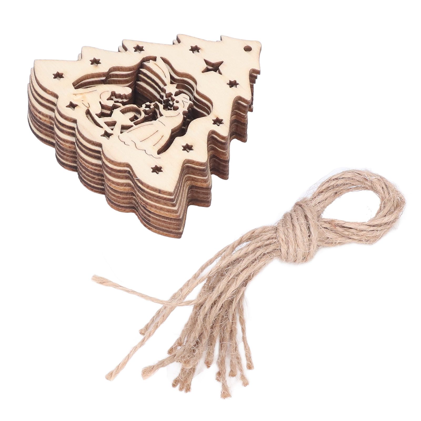 Wooden Hanging Ornaments Hollow DIY Christmas Tree Decorative Pendants Home Decoration AccessoriesJM00204 - Image 4