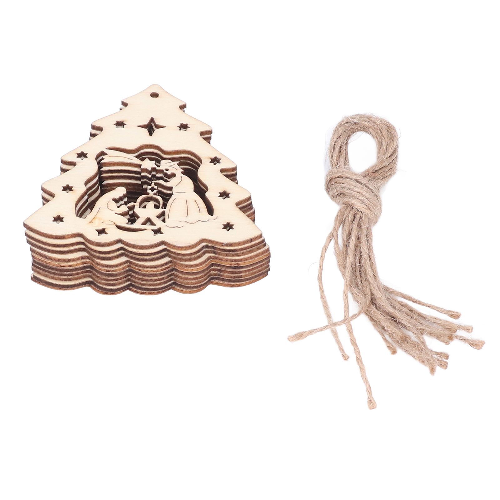 Wooden Hanging Ornaments Hollow DIY Christmas Tree Decorative Pendants Home Decoration AccessoriesJM00204 - Image 5