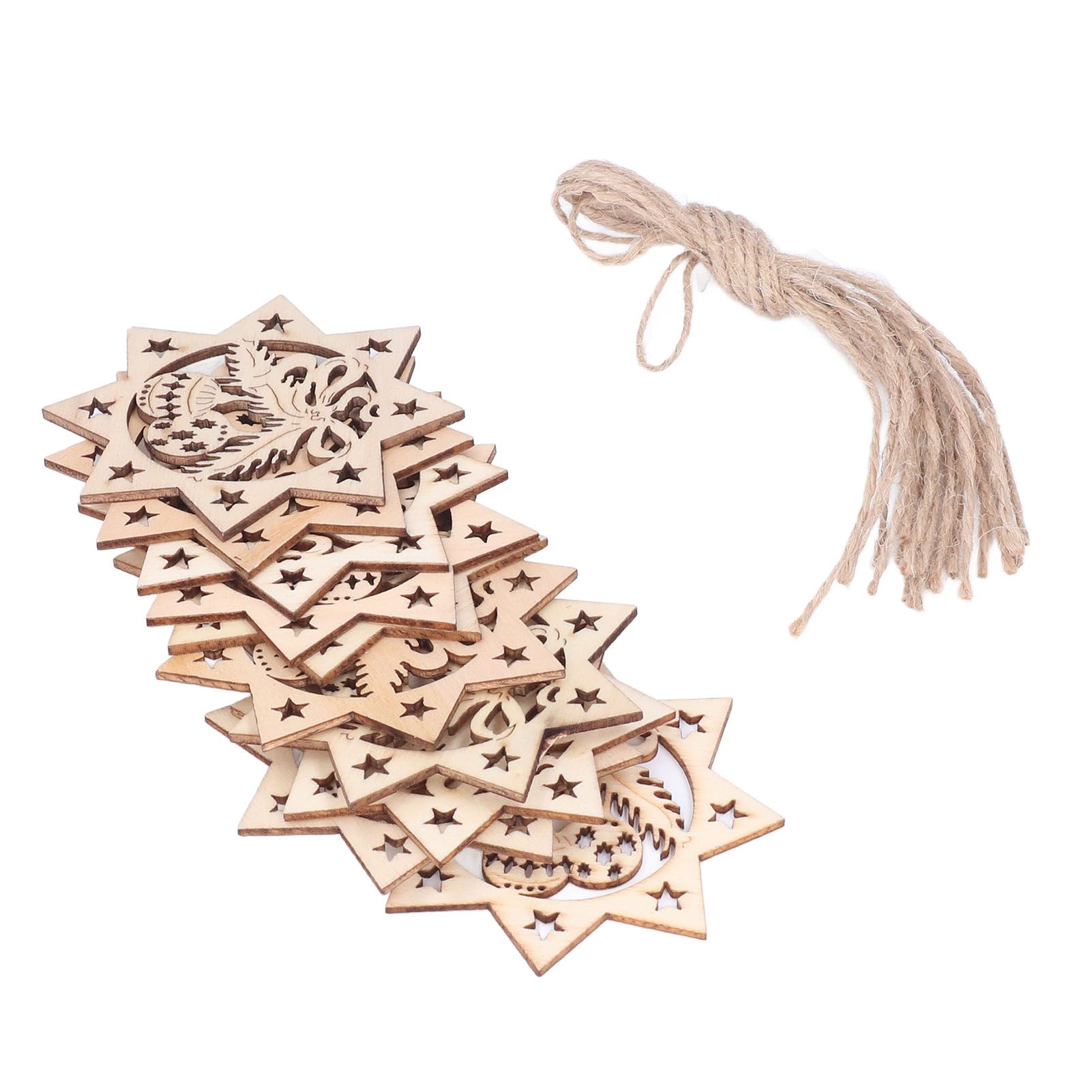 Wooden Hanging Ornaments Hollow DIY Christmas Tree Decorative Pendants Home Decoration AccessoriesJM00207 - Image 2