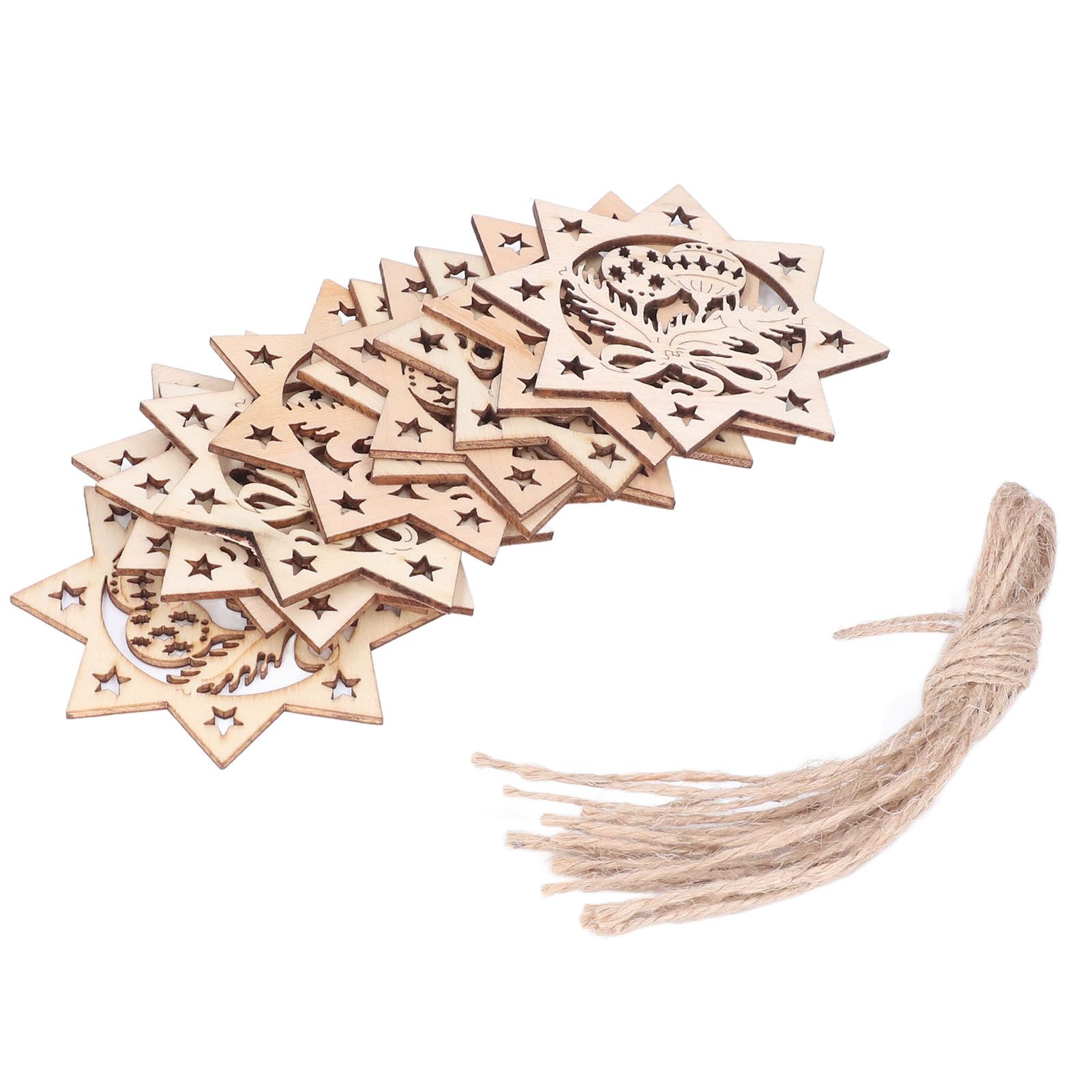Wooden Hanging Ornaments Hollow DIY Christmas Tree Decorative Pendants Home Decoration AccessoriesJM00207 - Image 3