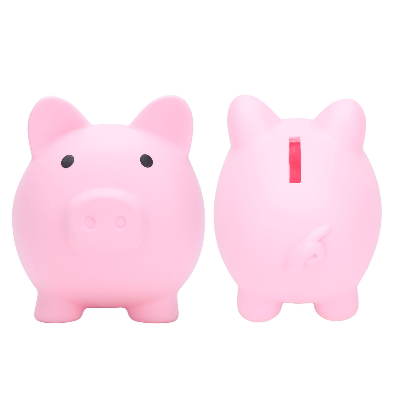 Piggy Bank Rugged Durable Vinyl Cartoon Animal Pig Coin Cash Piggy Bank Boy Girl GiftPink - Image 3