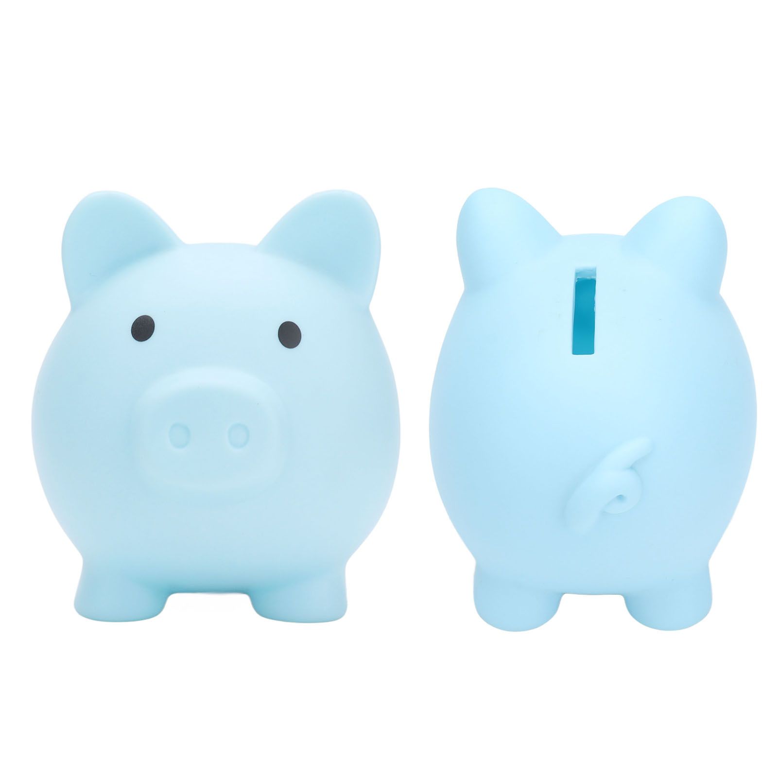 Piggy Bank Rugged Durable Vinyl Cartoon Animal Pig Coin Cash Piggy Bank Boy Girl GiftBlue - Image 4