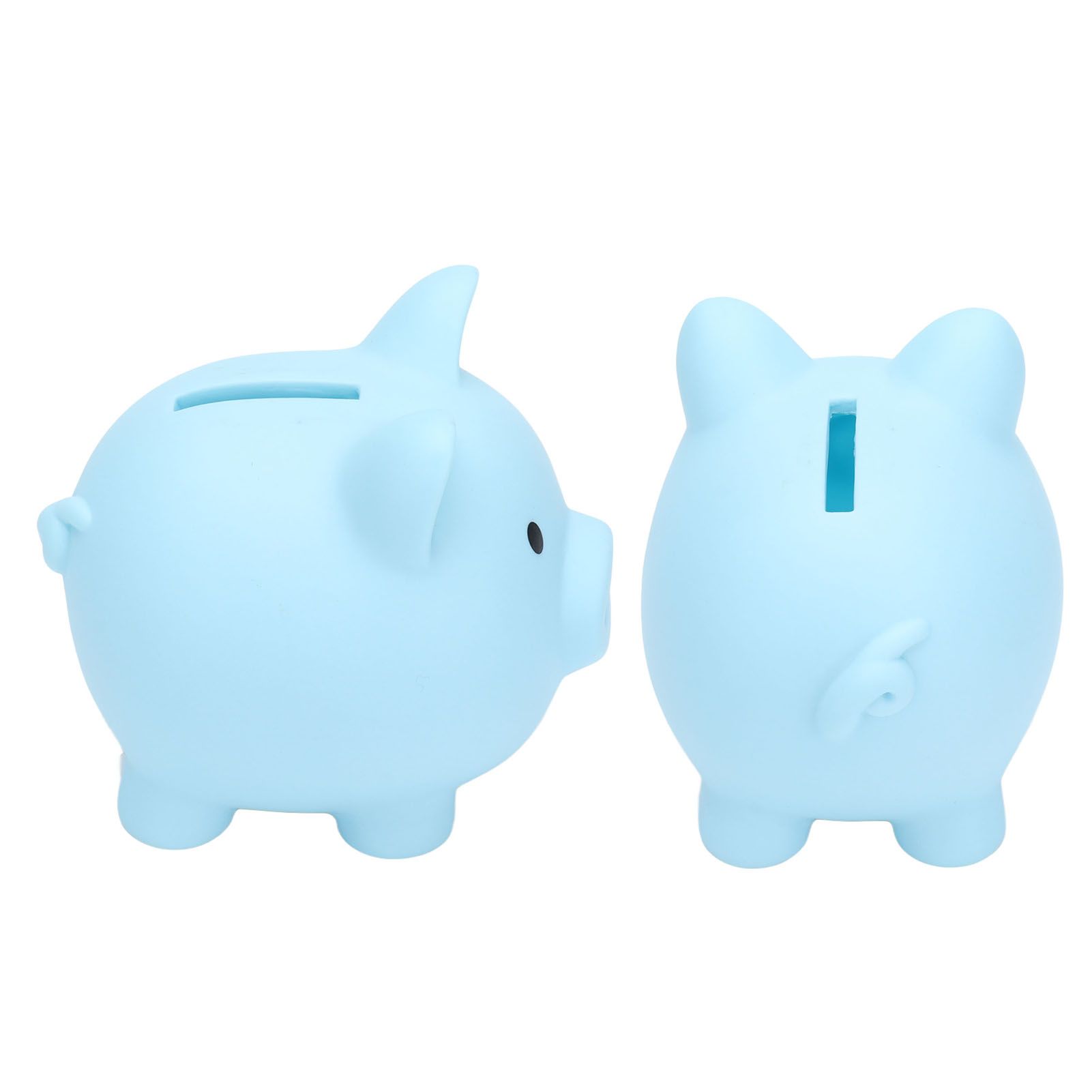 Piggy Bank Rugged Durable Vinyl Cartoon Animal Pig Coin Cash Piggy Bank Boy Girl GiftBlue - Image 5