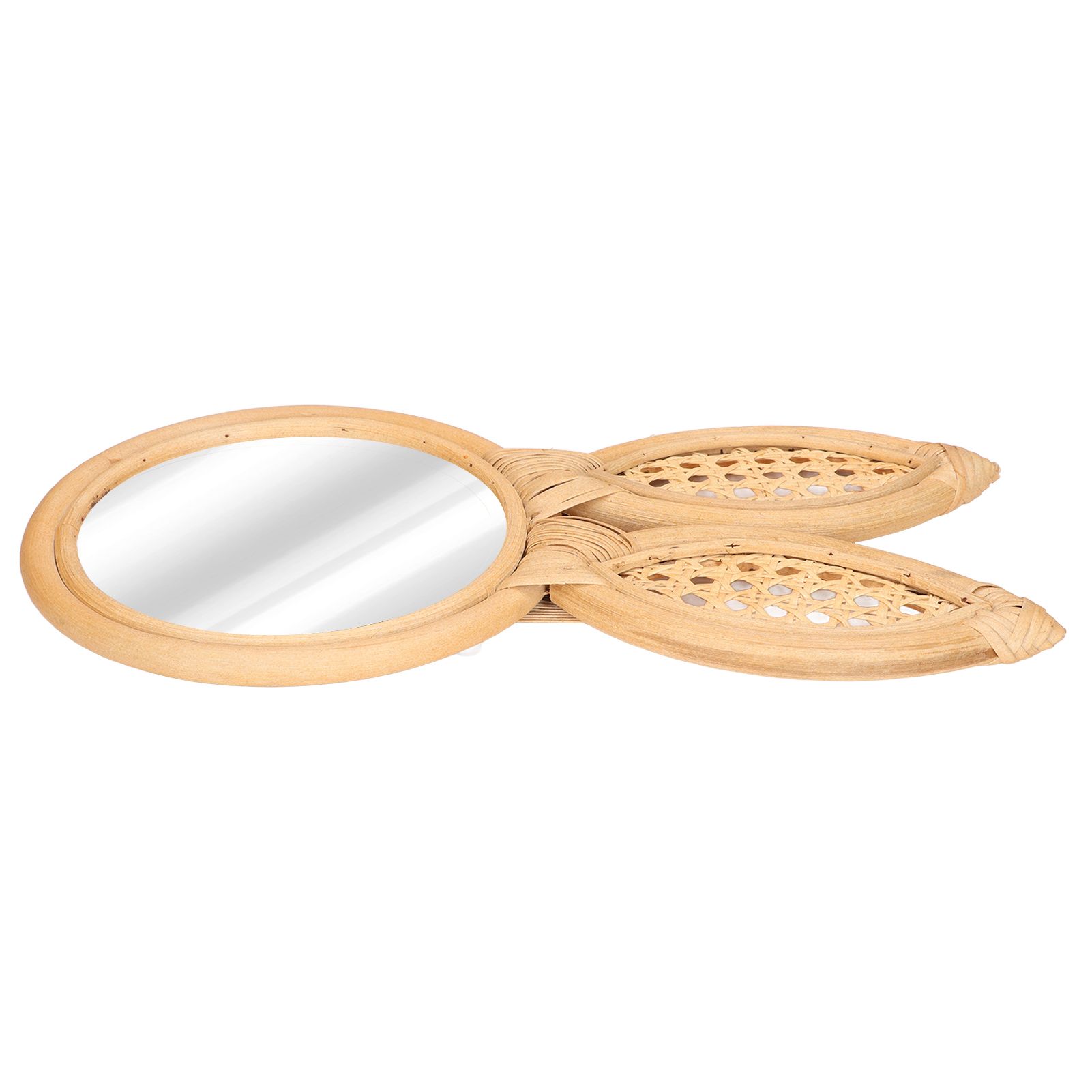 Decorative Mirror Cute Bunny Shape Exquisite Rattan Hanging Wall Mirror for Makeup Home Bedroom Decoration Gift - Image 3