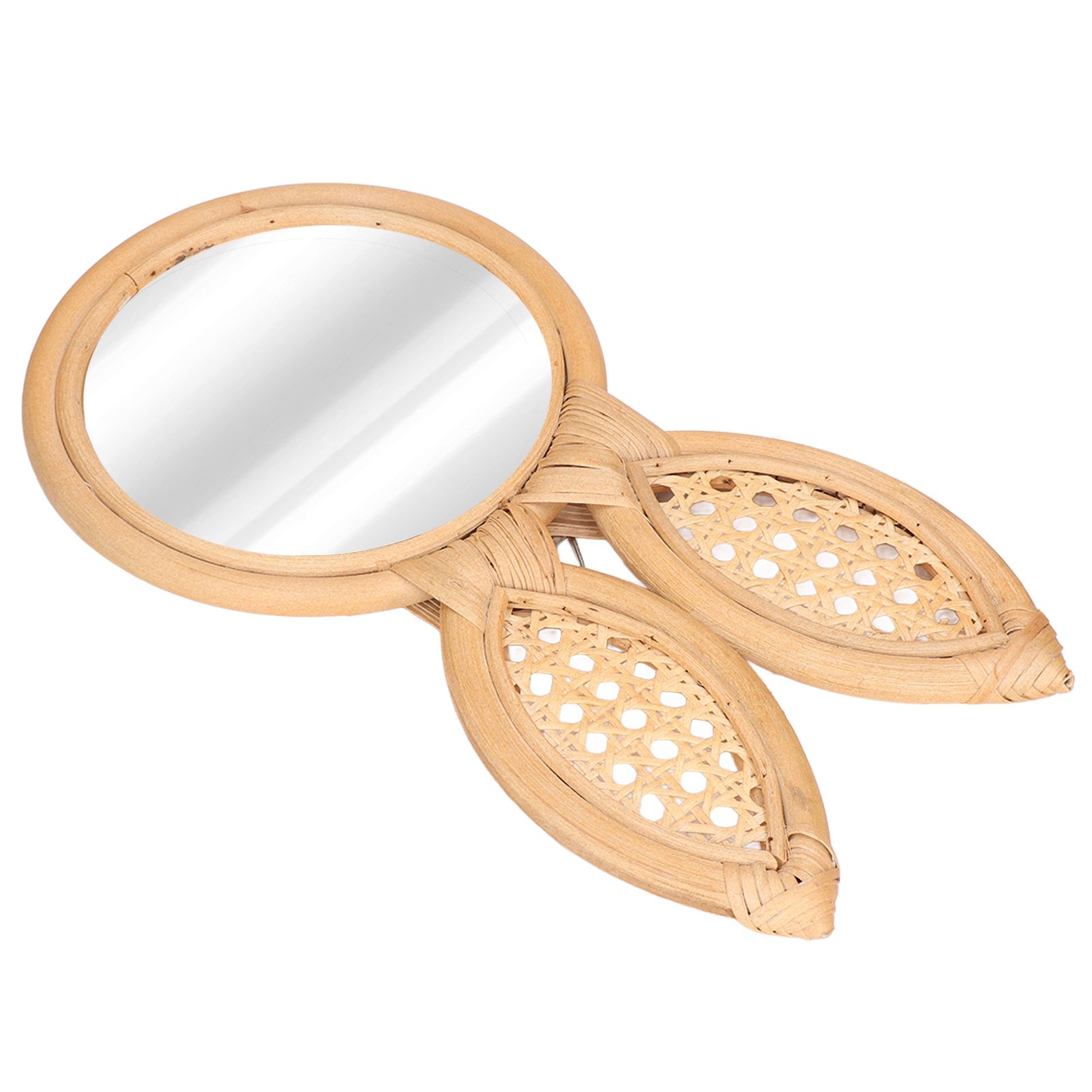 Decorative Mirror Cute Bunny Shape Exquisite Rattan Hanging Wall Mirror for Makeup Home Bedroom Decoration Gift - Image 5