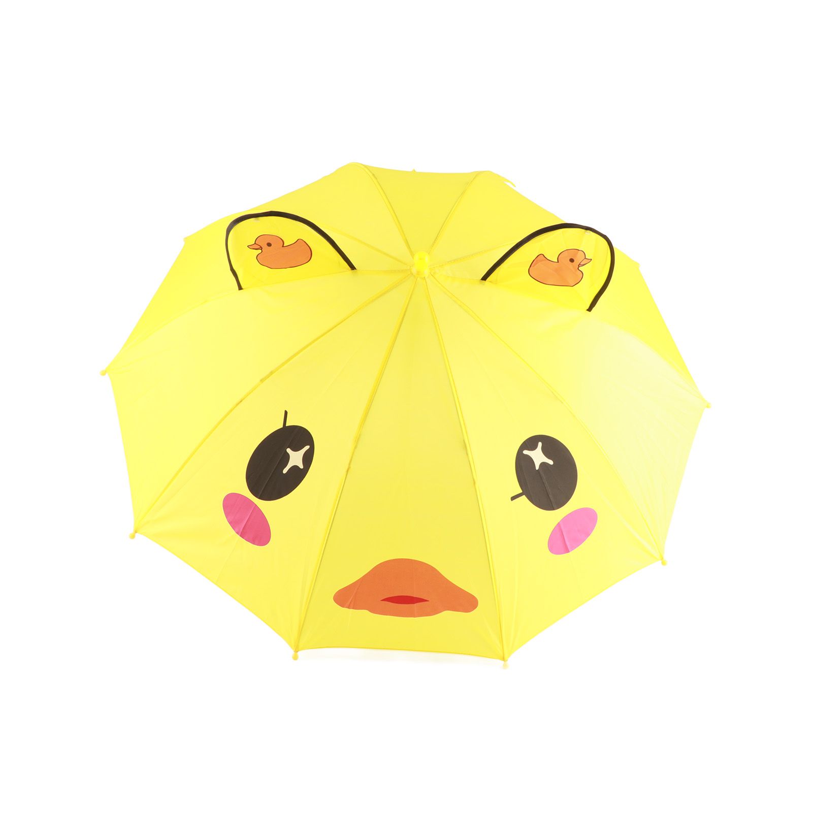 Kid Umbrella Lovely Cartoon Animal Easy Operation Light Weight Girls Umbrella for Raining Clear DayYellow - Image 8