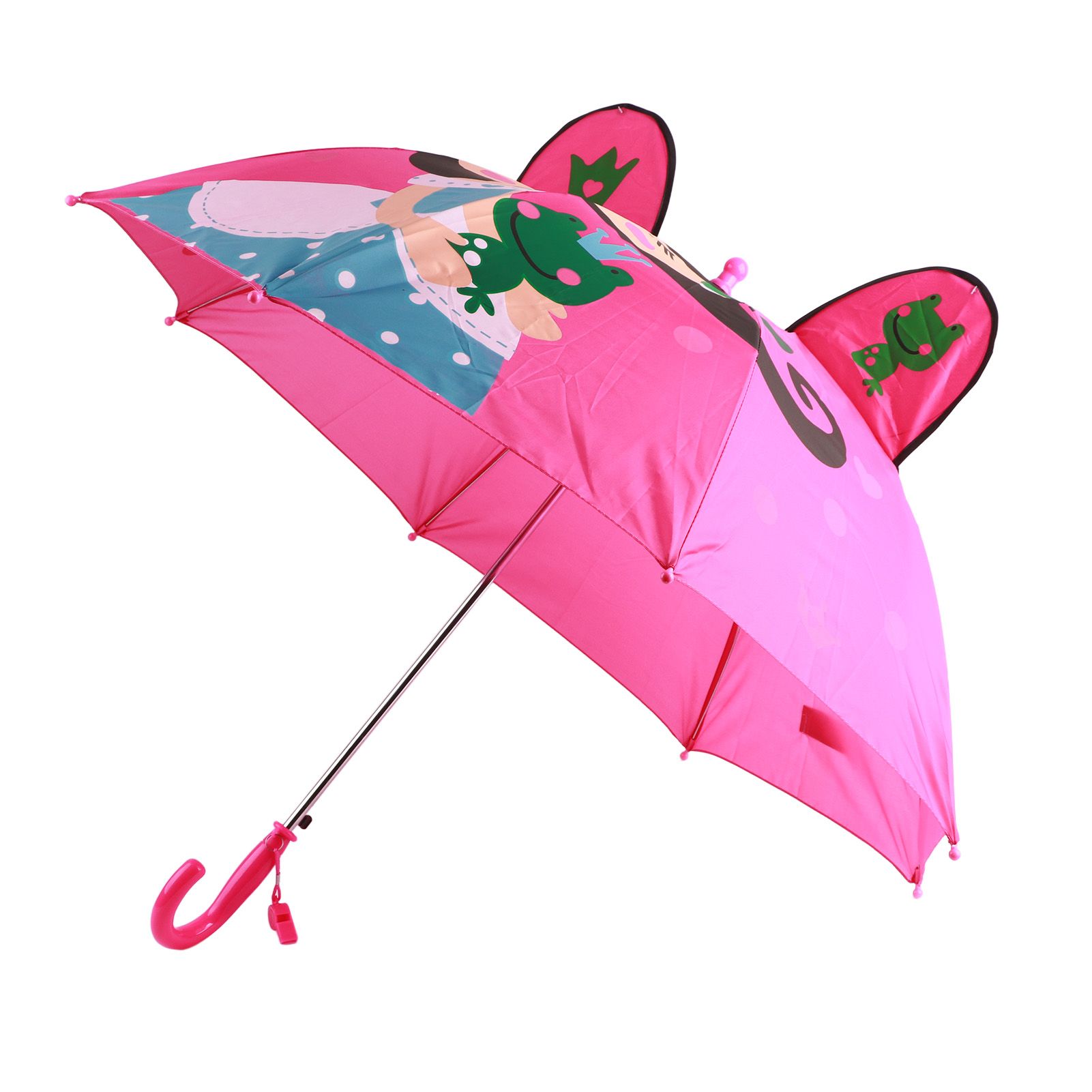 Kid Umbrella Lovely Cartoon Animal Easy Operation Light Weight Girls Umbrella for Raining Clear DayRose Red - Image 1