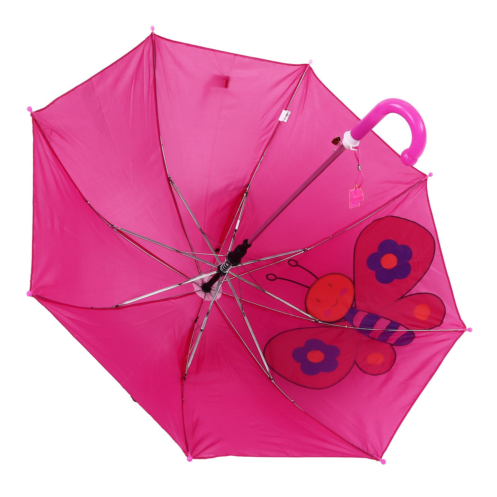 Kid Umbrella Lovely Cartoon Animal Easy Operation Light Weight Girls Umbrella for Raining Clear DayRose Red - Image 6