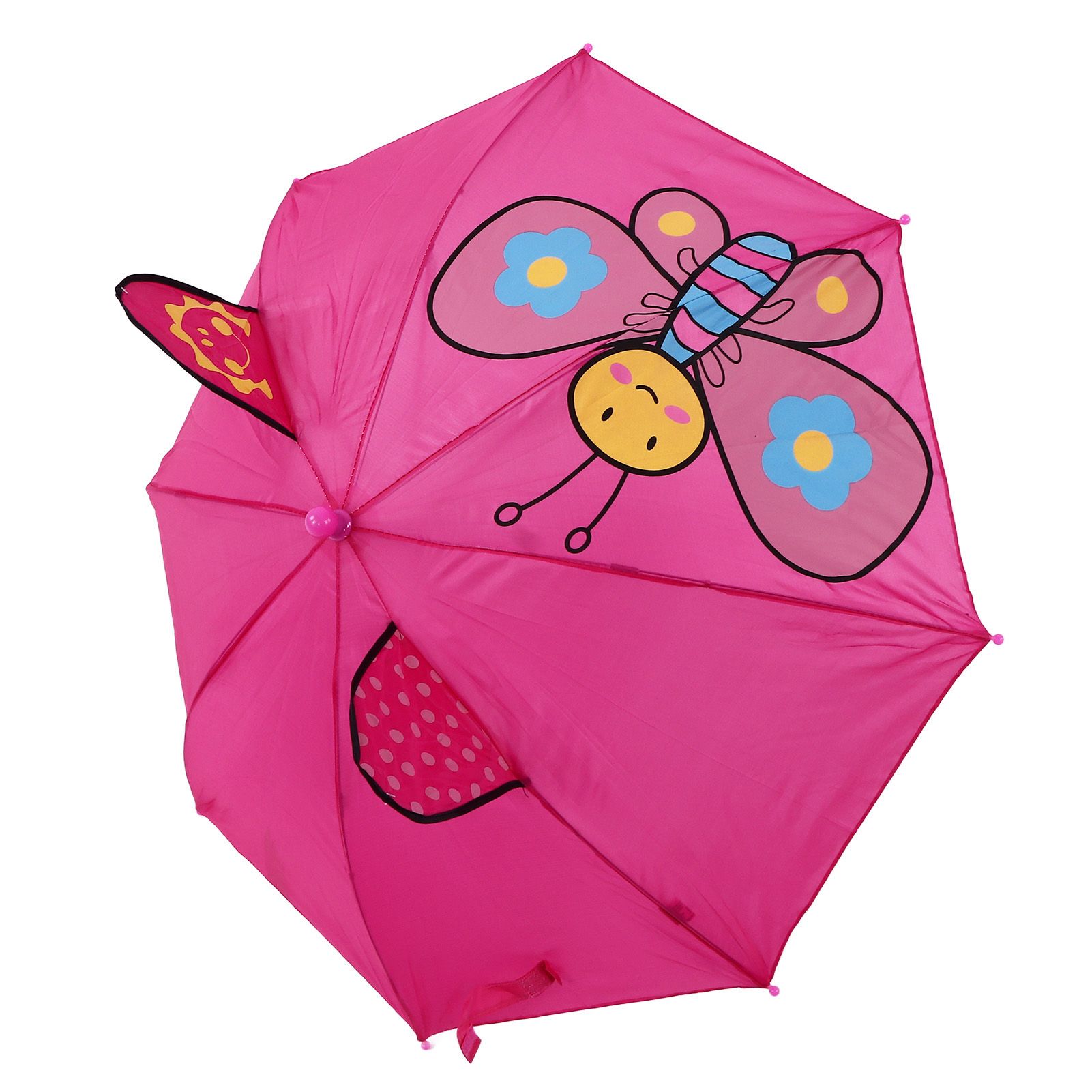 Kid Umbrella Lovely Cartoon Animal Easy Operation Light Weight Girls Umbrella for Raining Clear DayRose Red - Image 7
