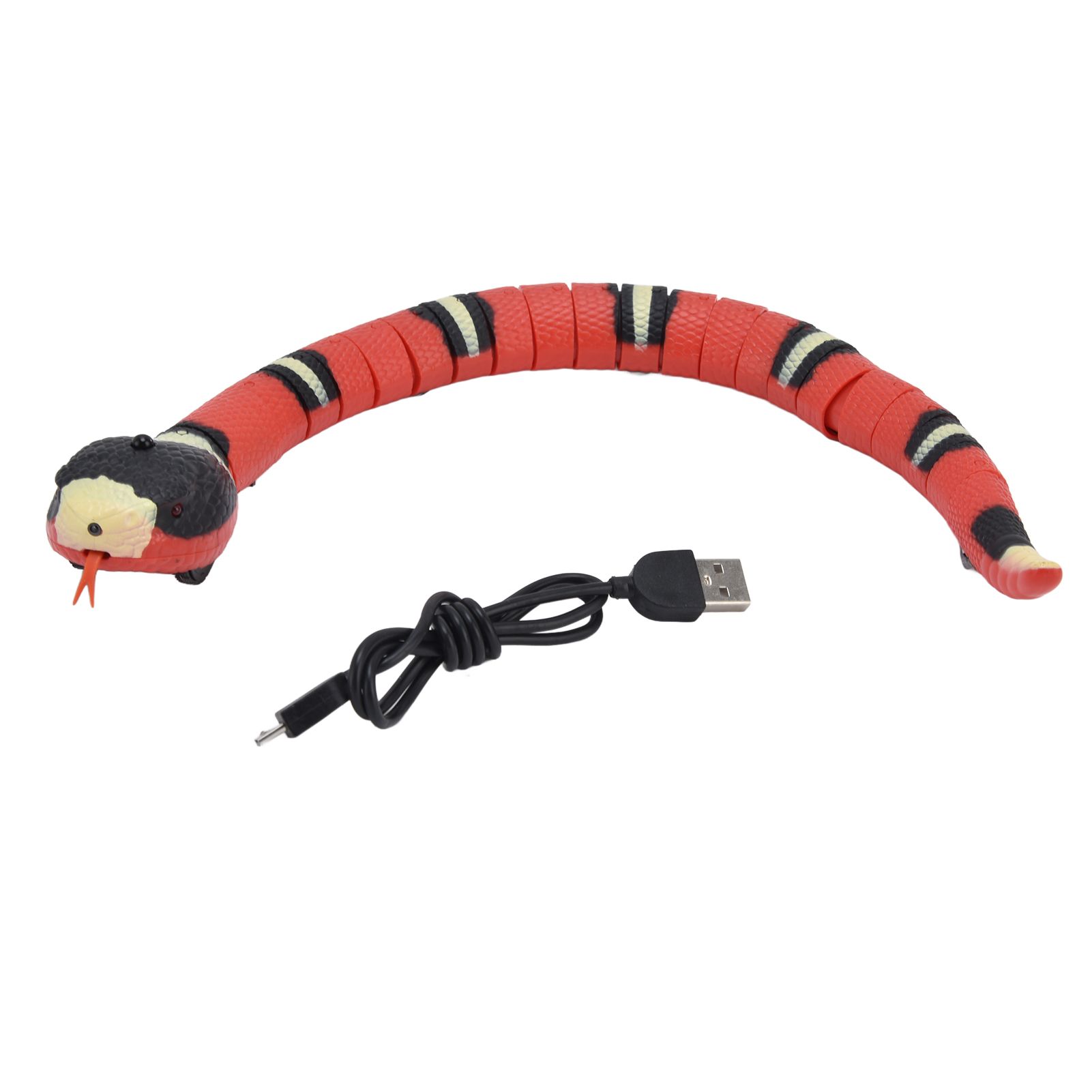 Interactive Cat Toy Smart Sensing Electronic Toy Snake Simulation Animal Model for Pet Obstacle Avoidance Training - Image 1