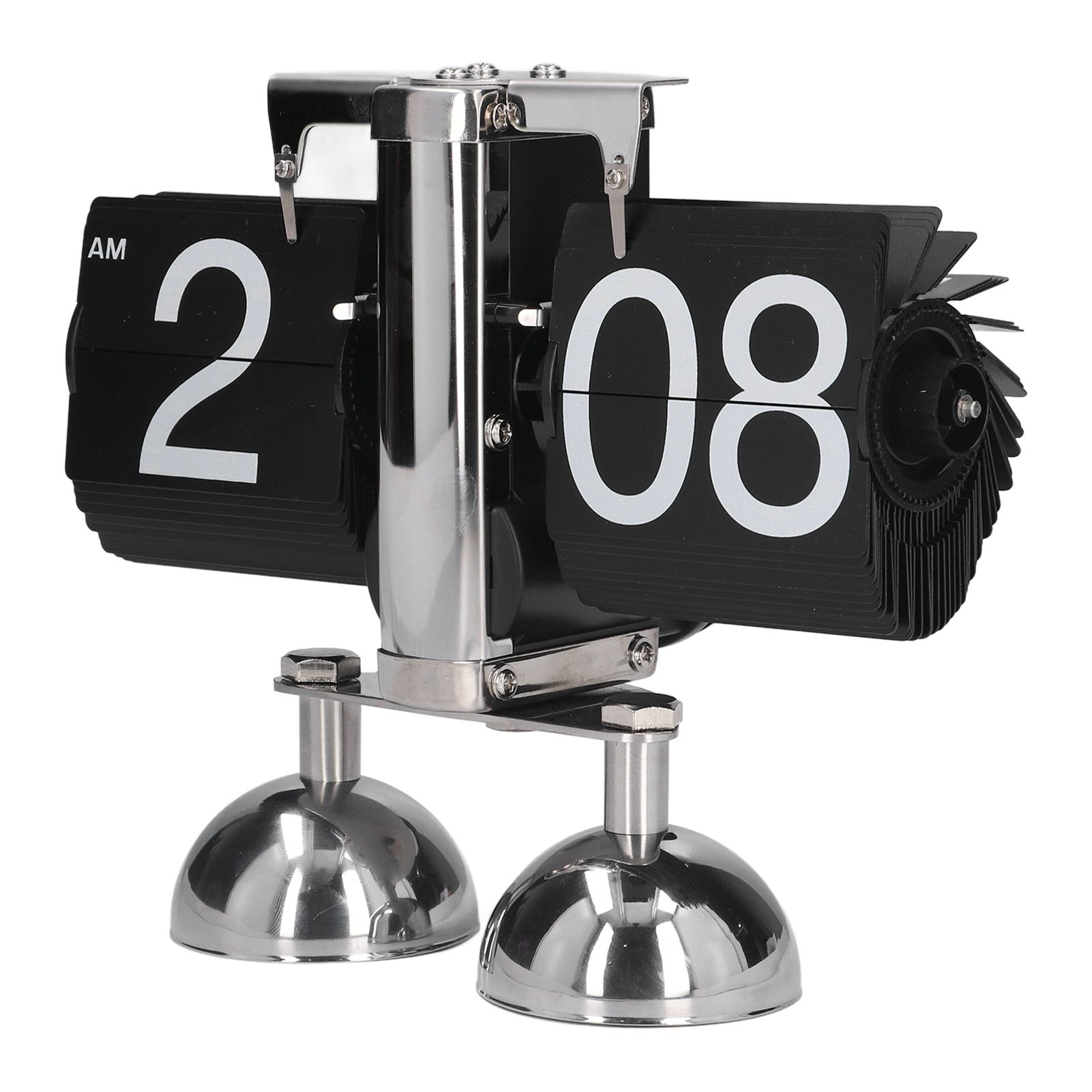 Flip Clock Quartz Movement High Accuracy Retro Style Stainless Steel Simple Operation Quartz Clock - Image 2