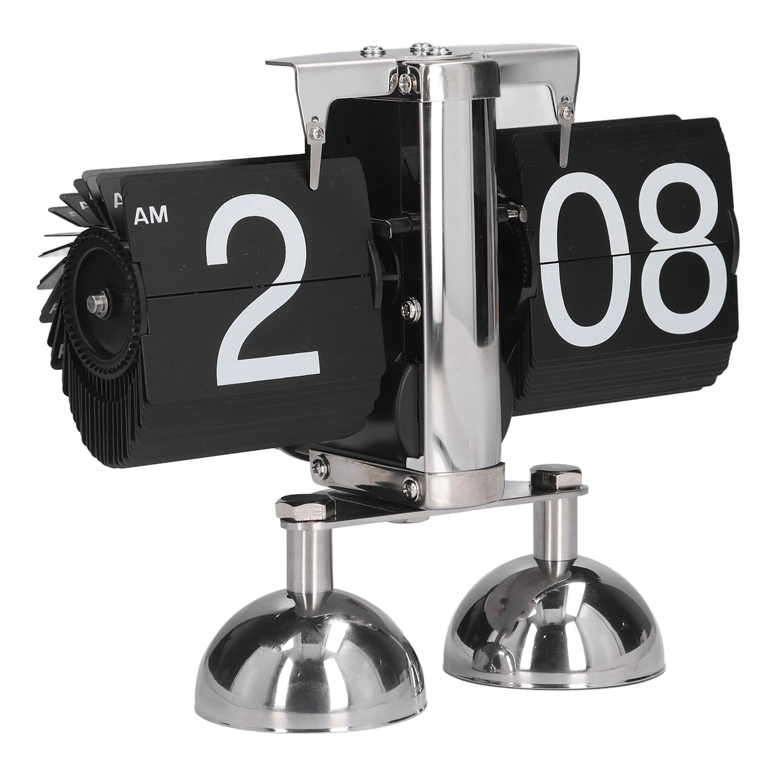 Flip Clock Quartz Movement High Accuracy Retro Style Stainless Steel Simple Operation Quartz Clock - Image 3