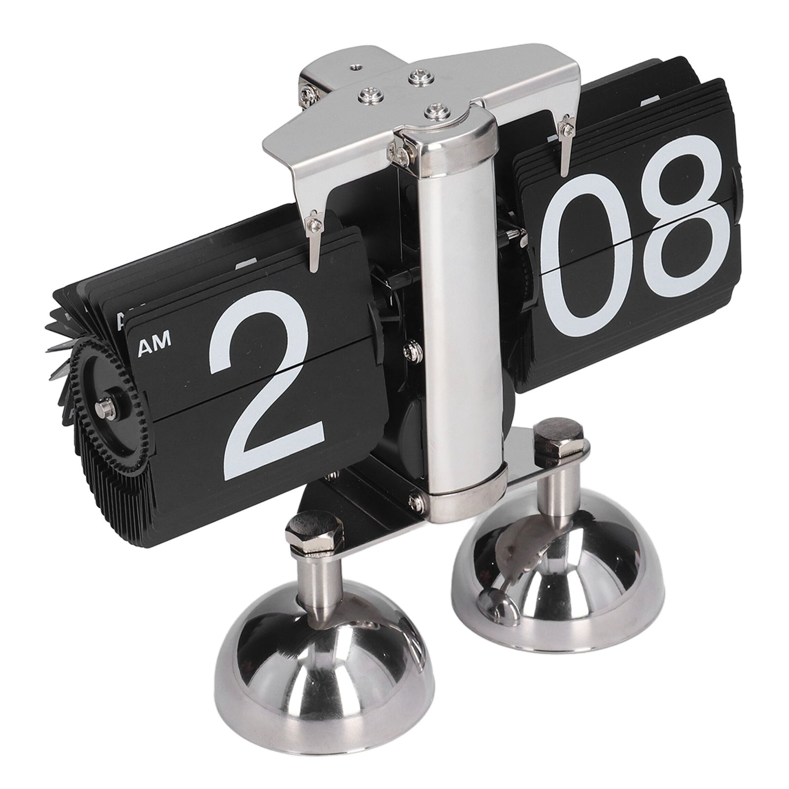 Flip Clock Quartz Movement High Accuracy Retro Style Stainless Steel Simple Operation Quartz Clock - Image 4
